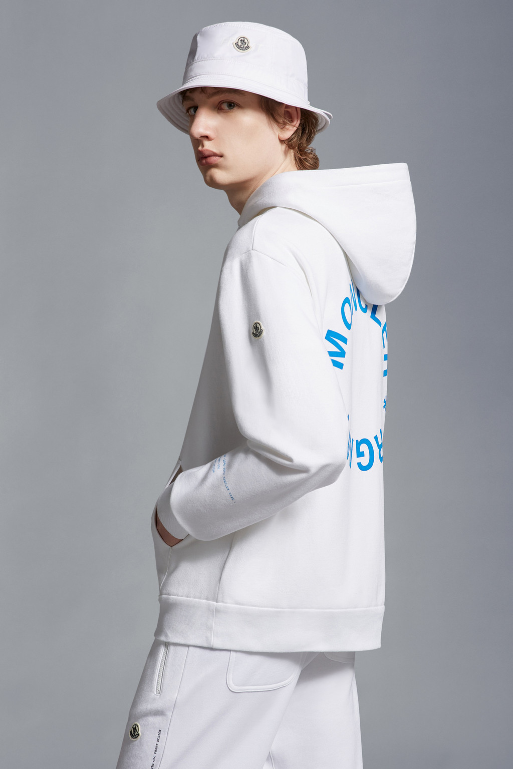 Logo Motif Zip-Up Hoodie