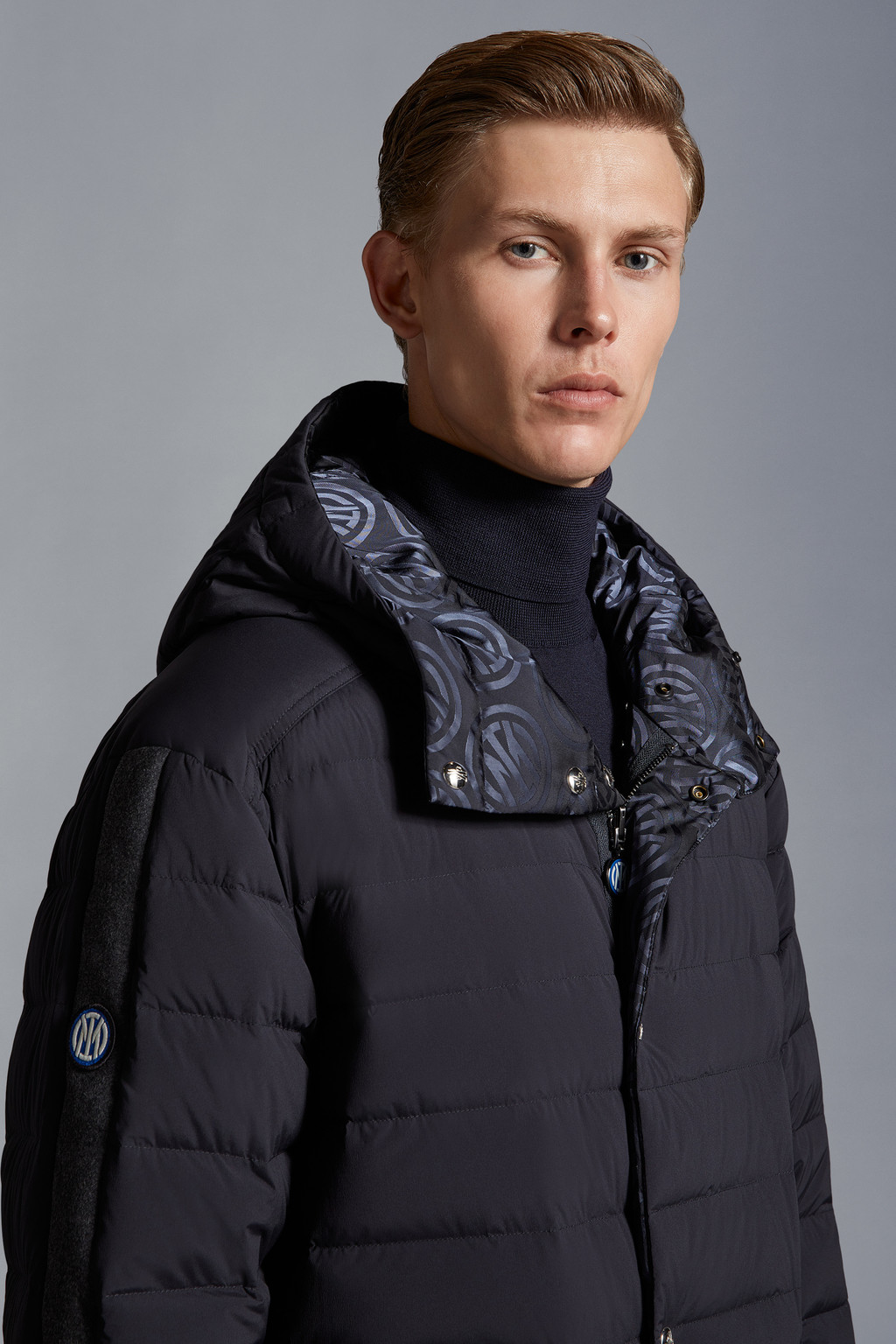 Inter x Moncler Long Down Jacket