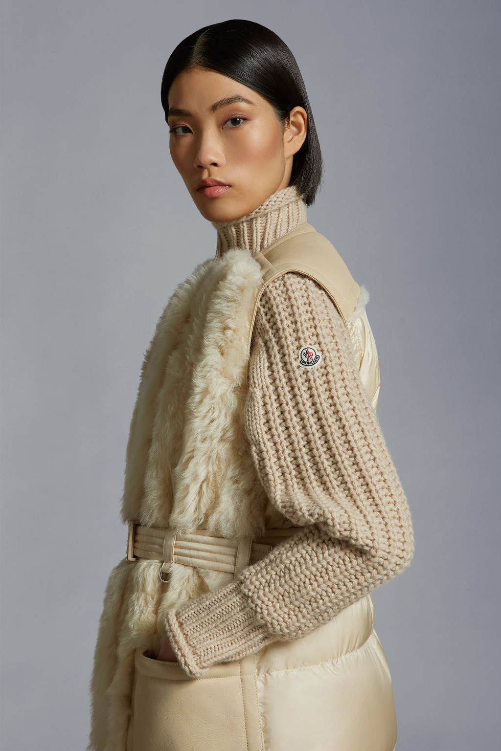 Coucou Shearling Long Down Vest