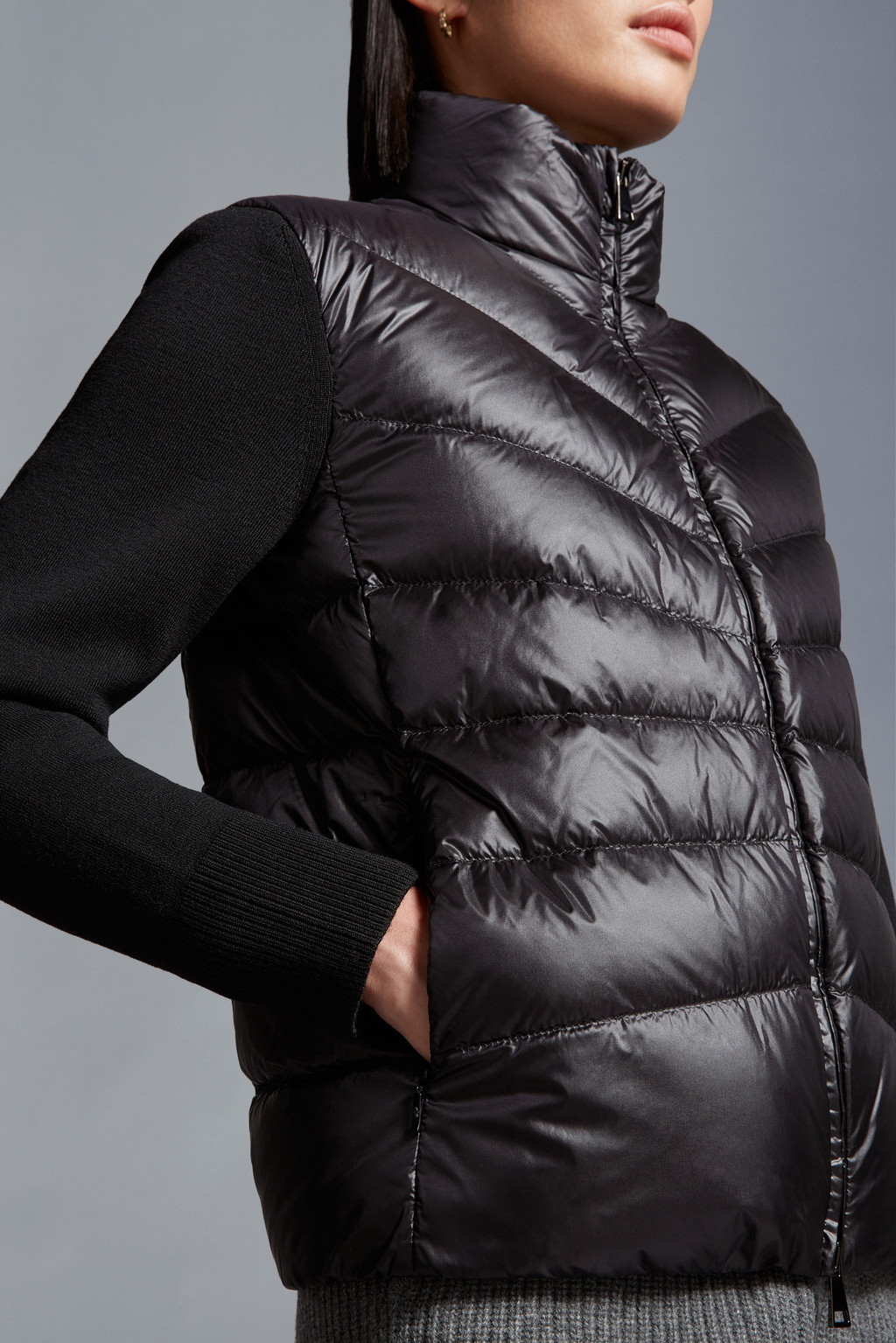 Padded Wool Cardigan