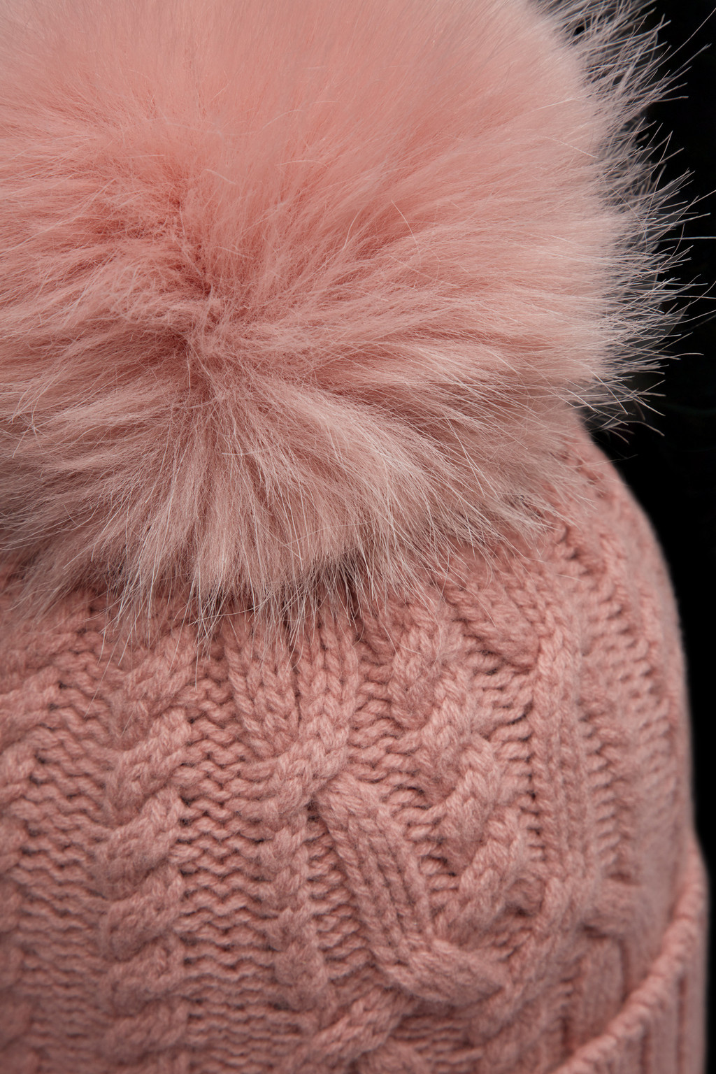 Cashmere Blend Beanie With Pom Pom