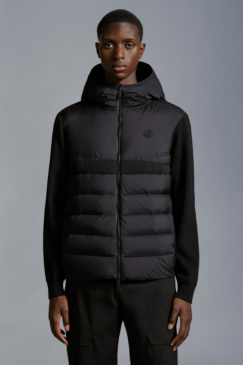 Padded Cotton Zip-Up Hoodie