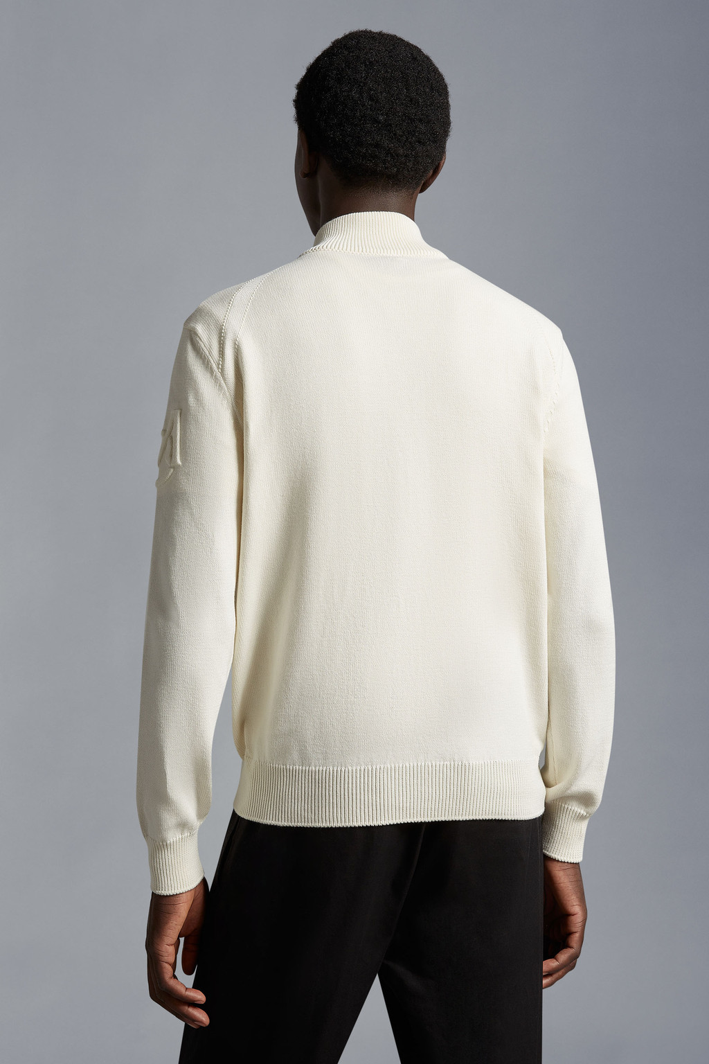 Padded Cotton Zip-Up Cardigan