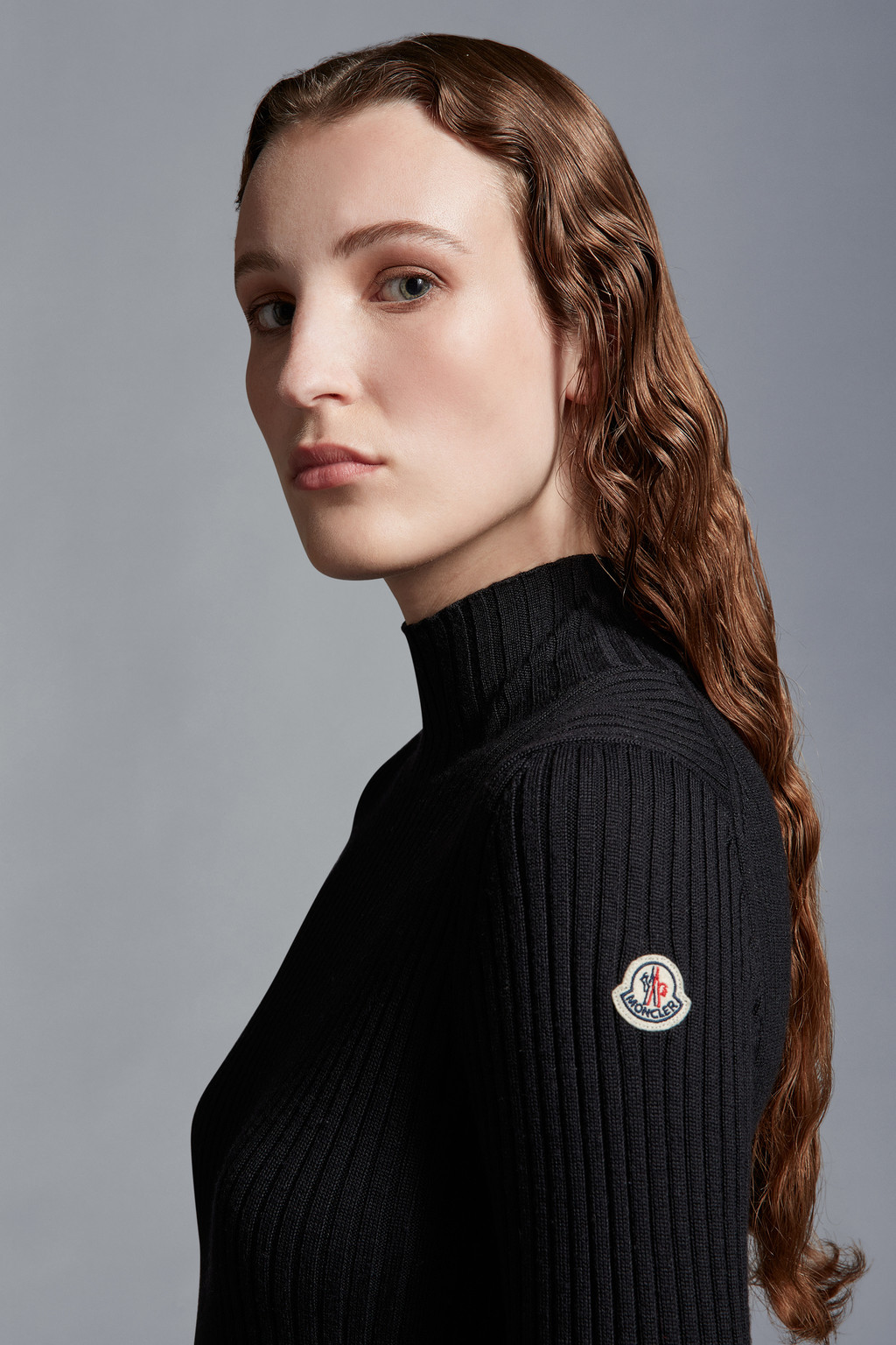 Wool Blend Turtleneck Sweater