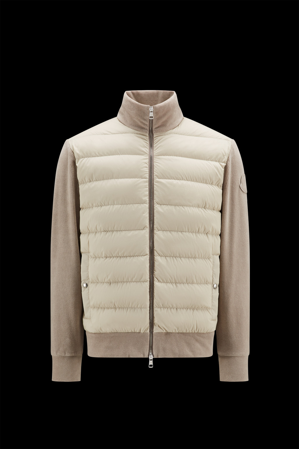 Padded Corduroy Zip-Up Sweatshirt