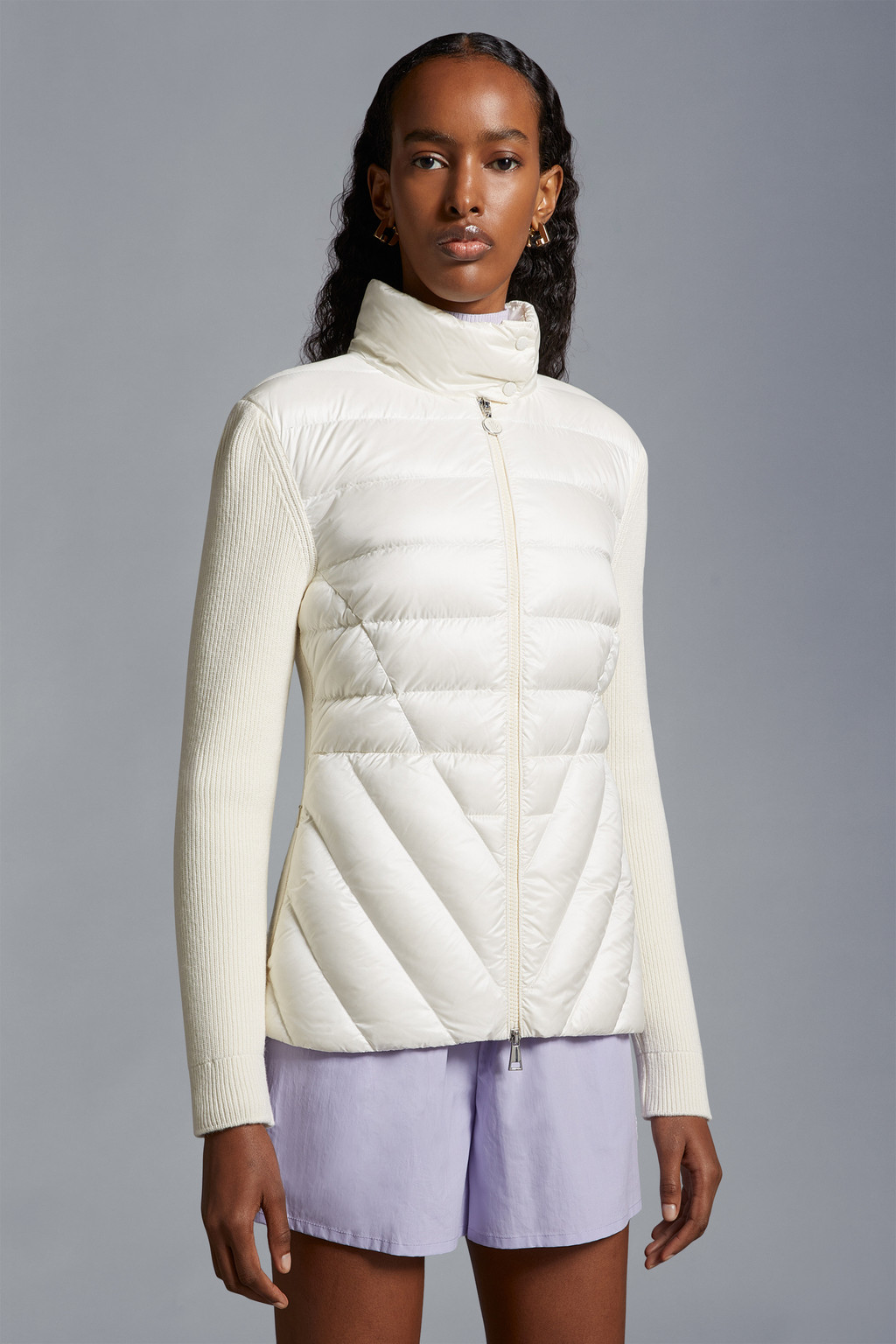 Padded Wool Cardigan