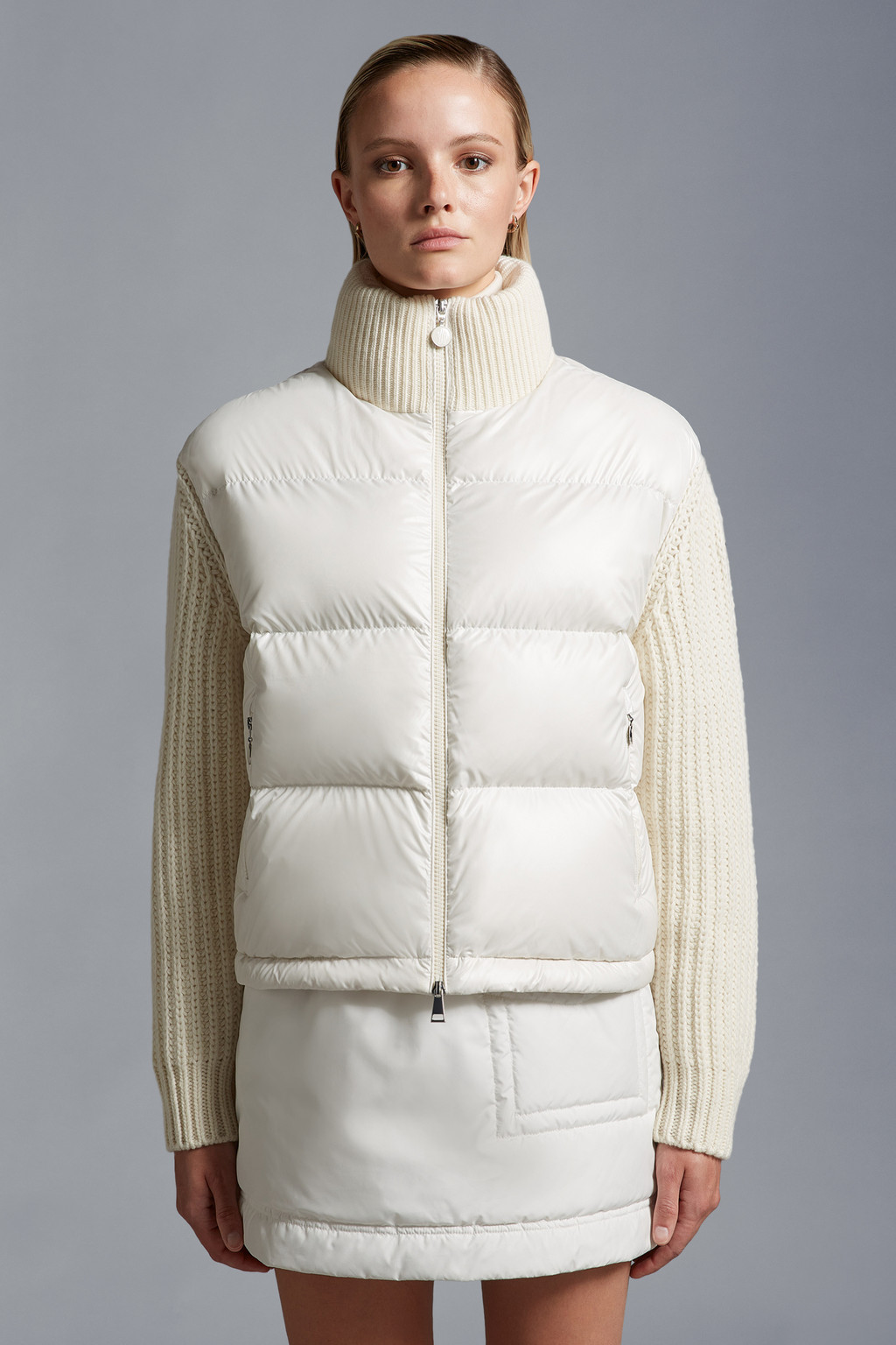 Padded Wool Cardigan