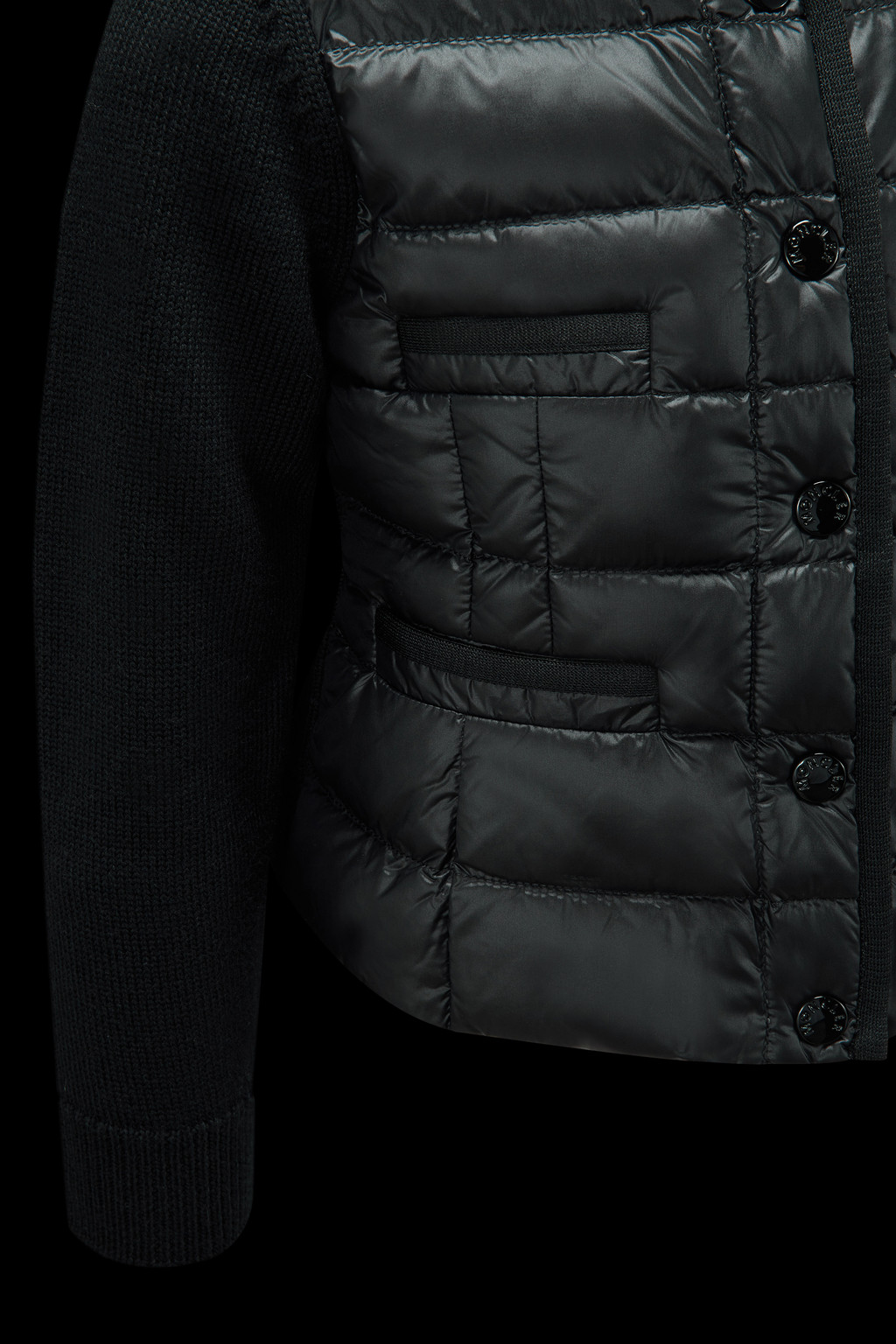 Padded Wool Cardigan