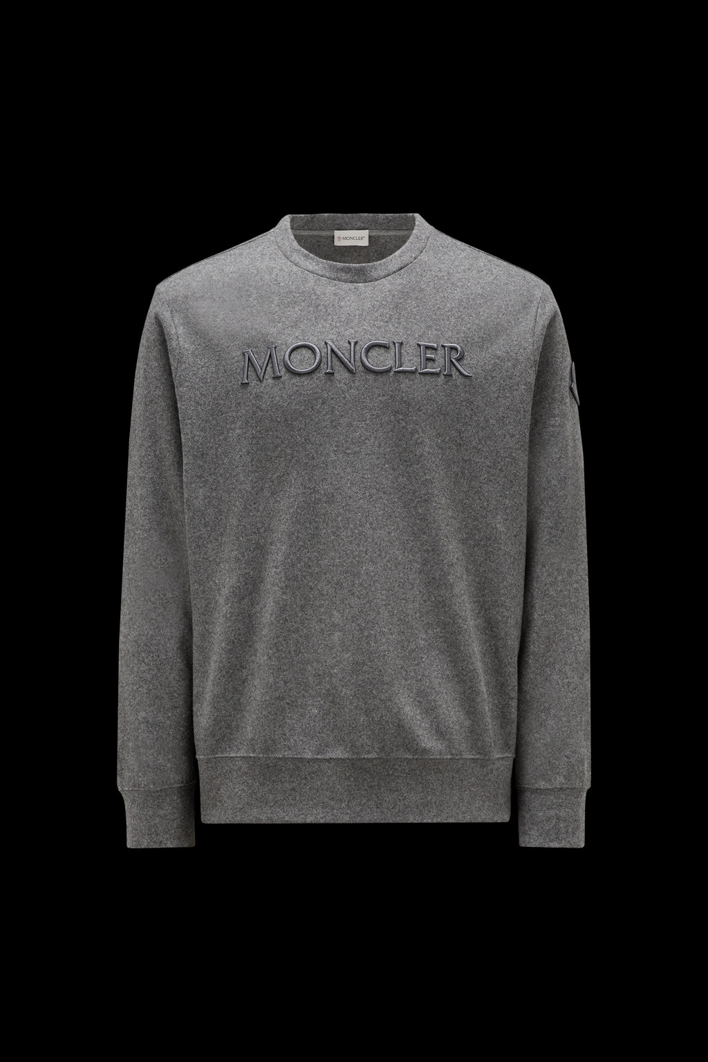 Embroidered Logo Wool Blend Sweatshirt
