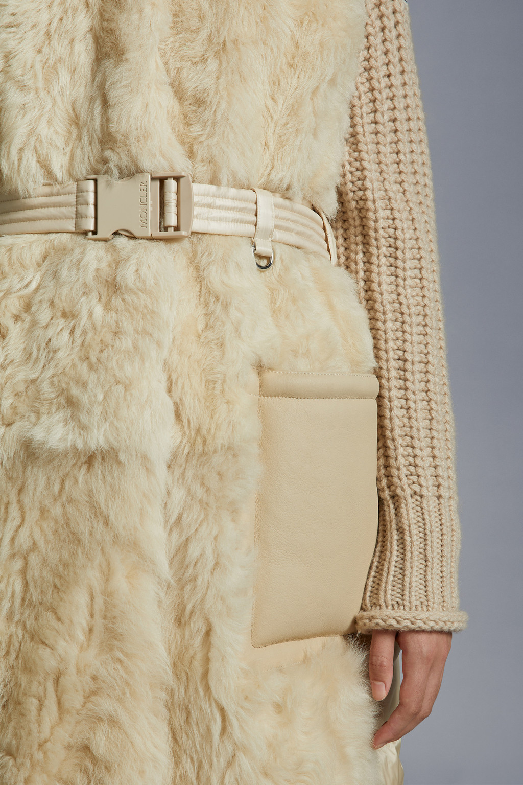 Coucou Shearling Long Down Vest