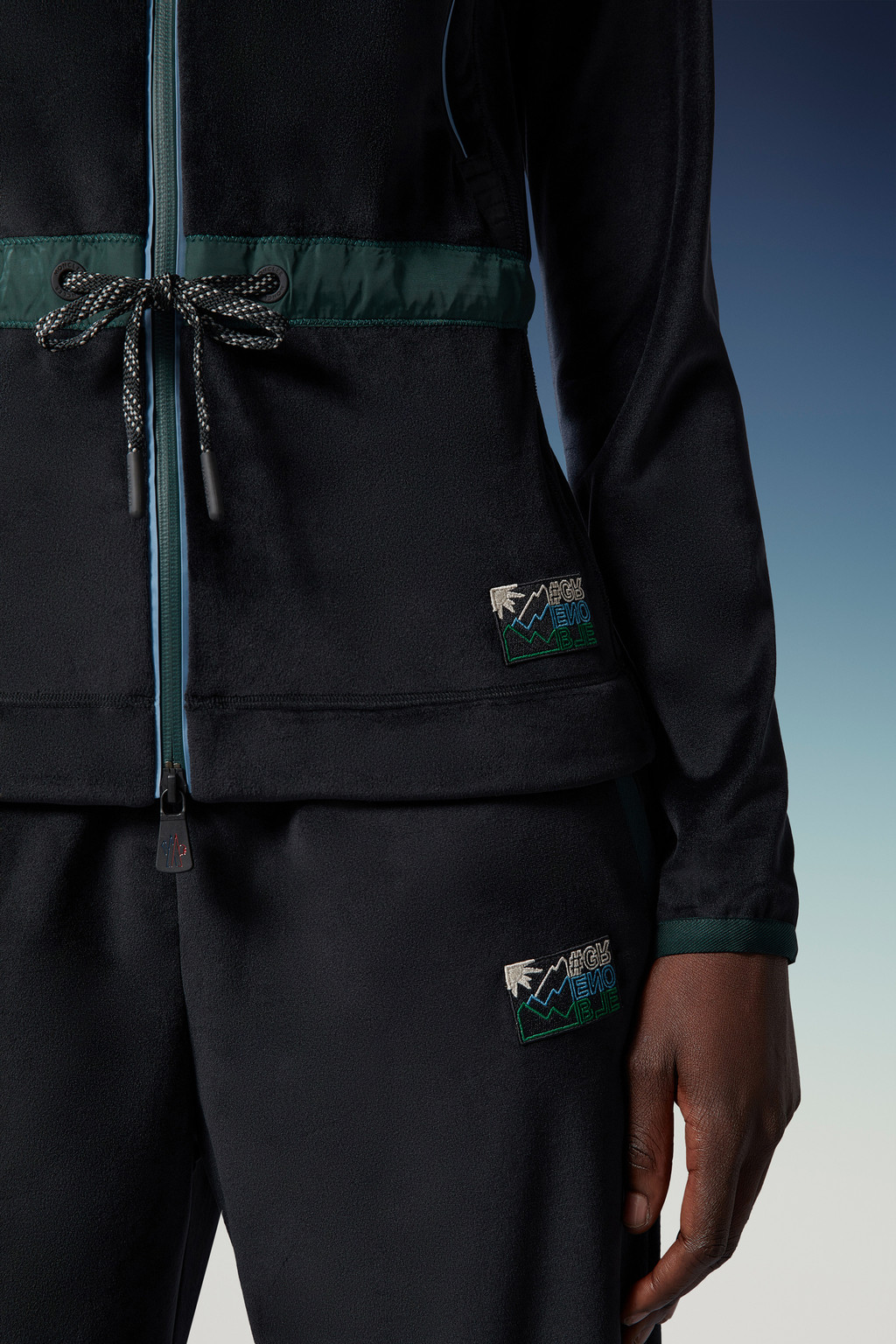 Velour Zip-Up Hoodie