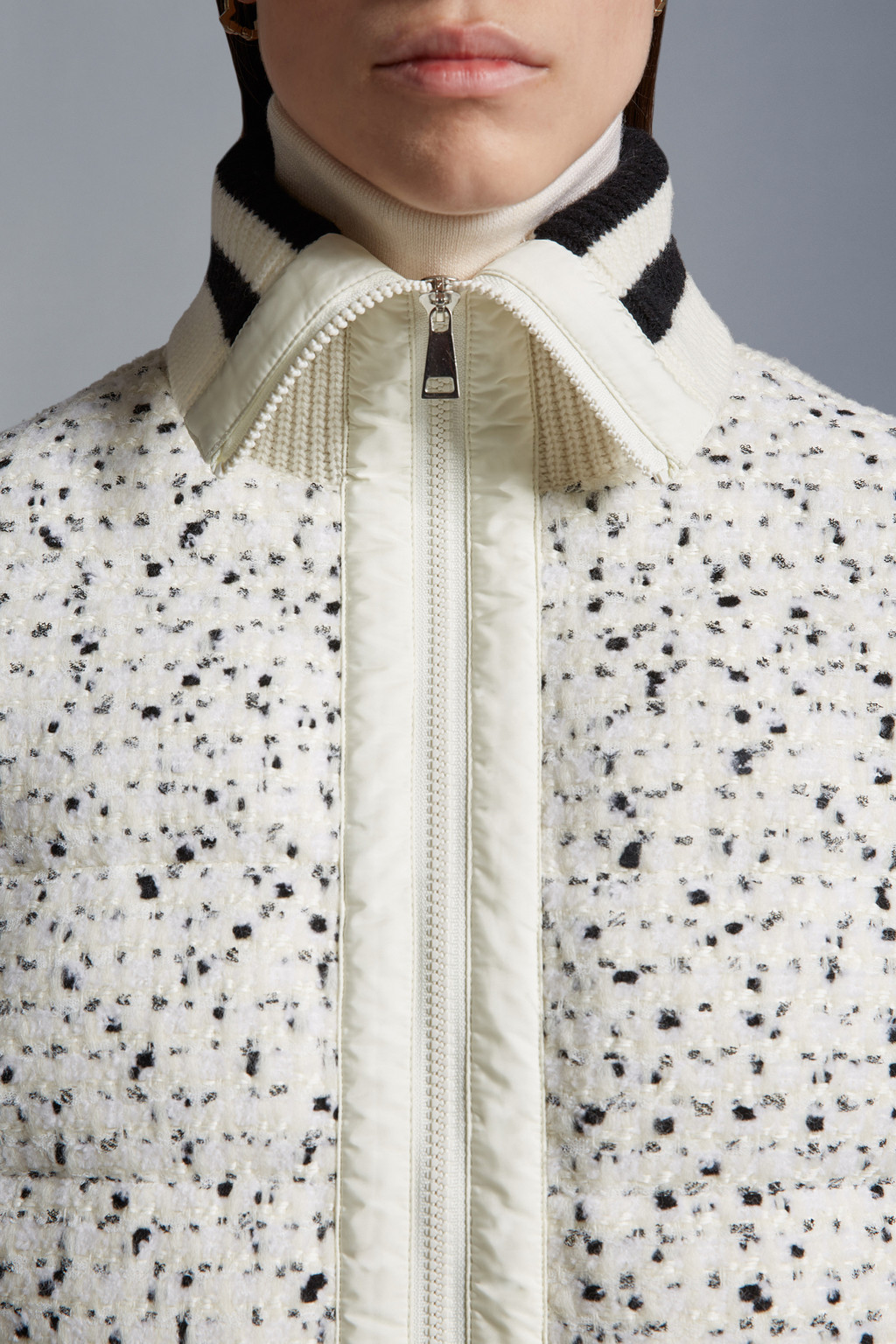 Padded Tweed Cardigan