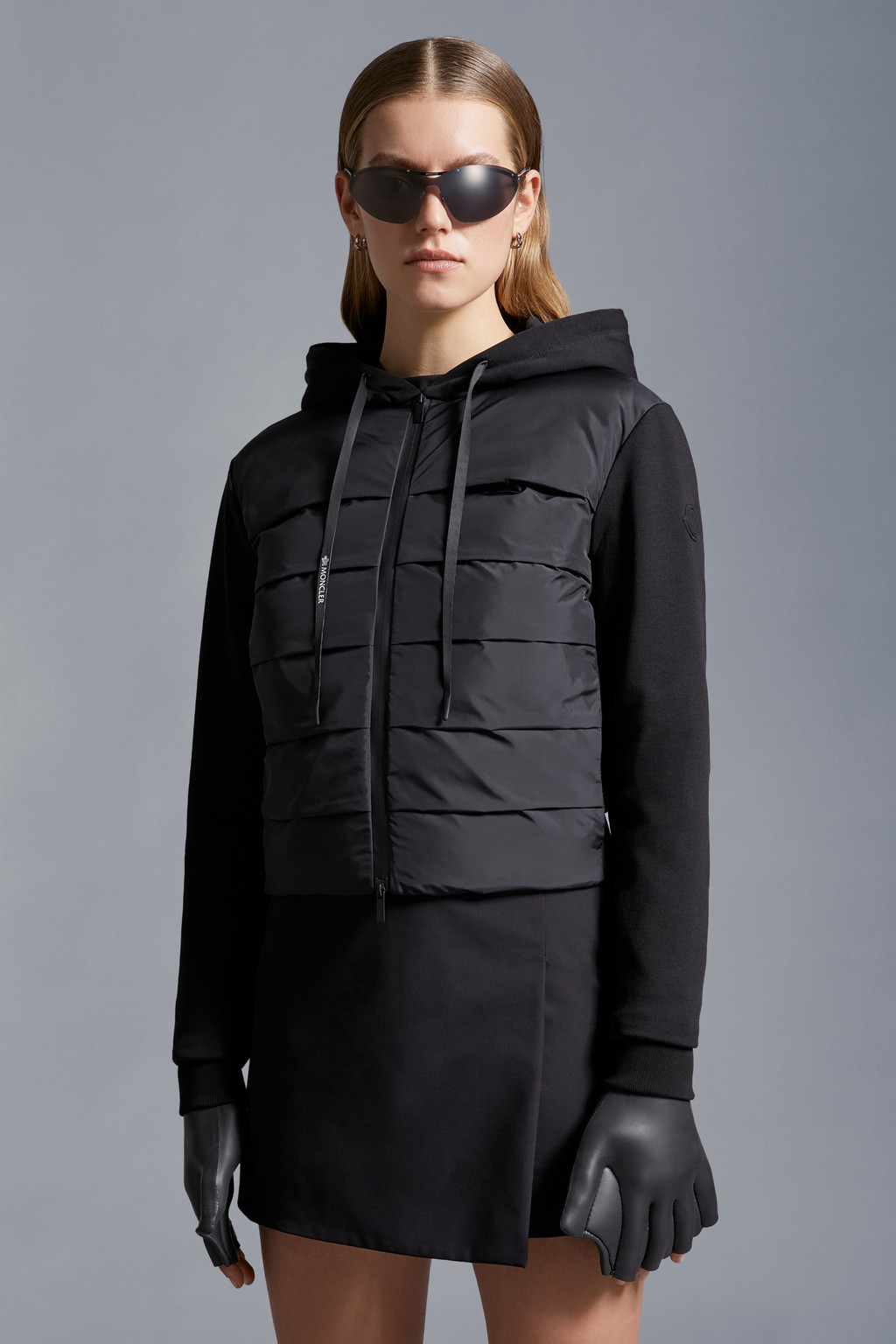 Padded Cotton Zip-Up Hoodie