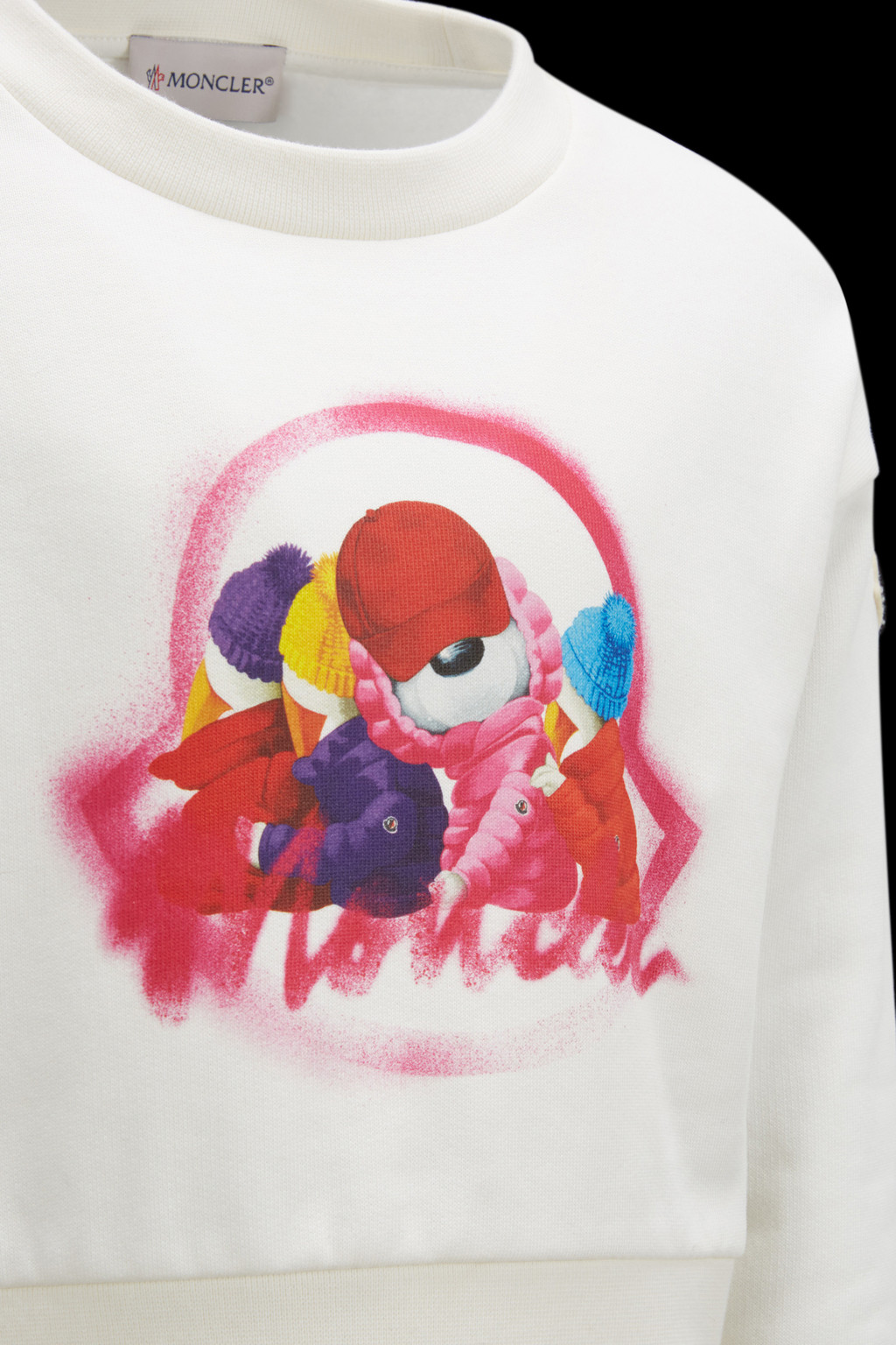 Teddy Bear Motif Sweatshirt