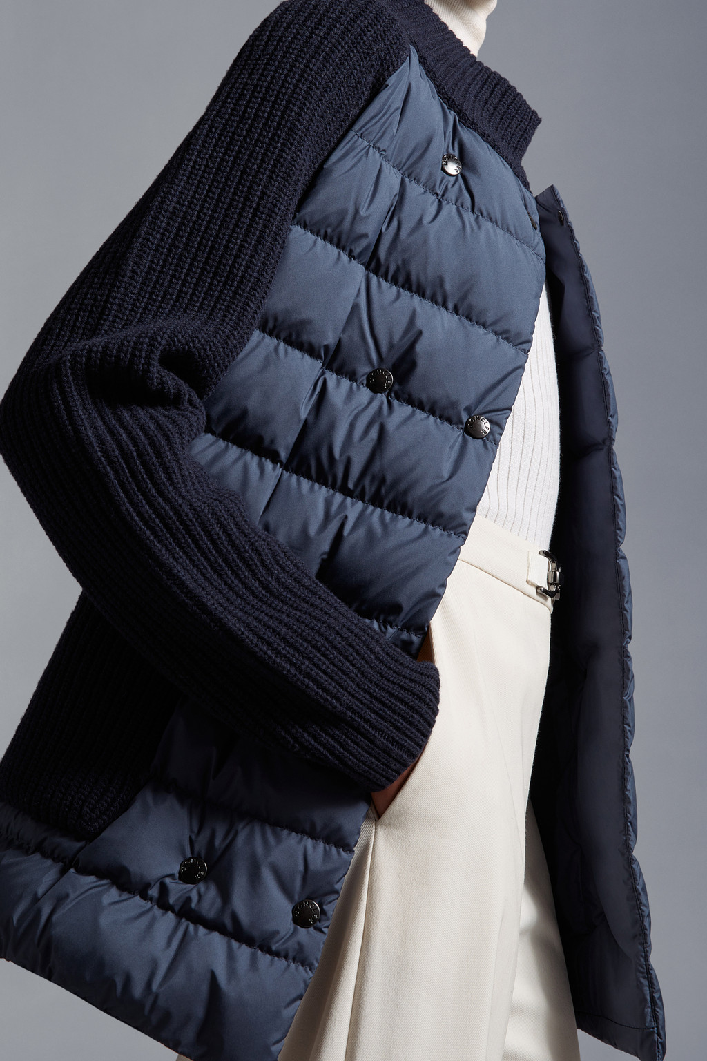 Padded Wool Cardigan