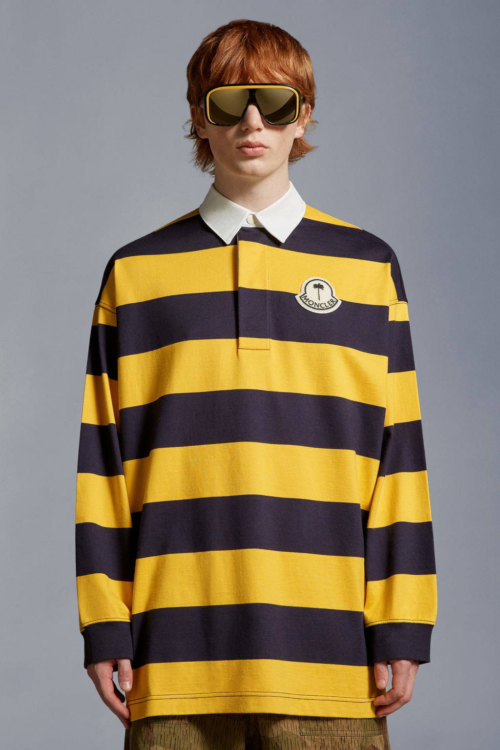 Striped Long Sleeve Polo Shirt