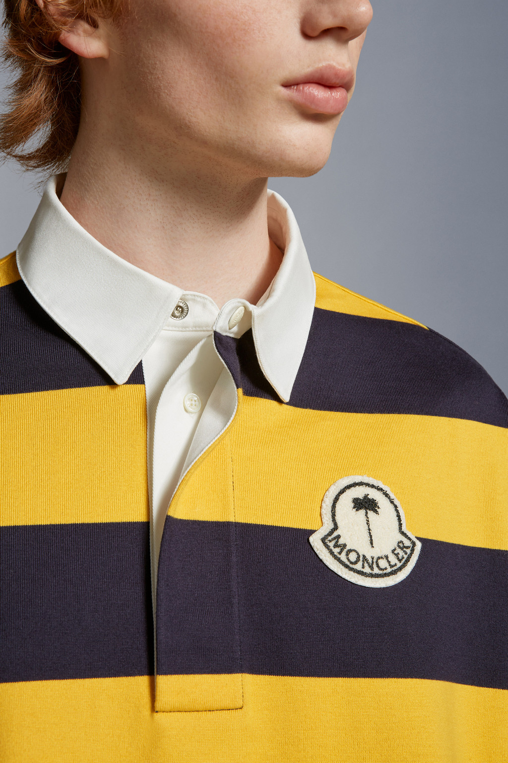 Striped Long Sleeve Polo Shirt