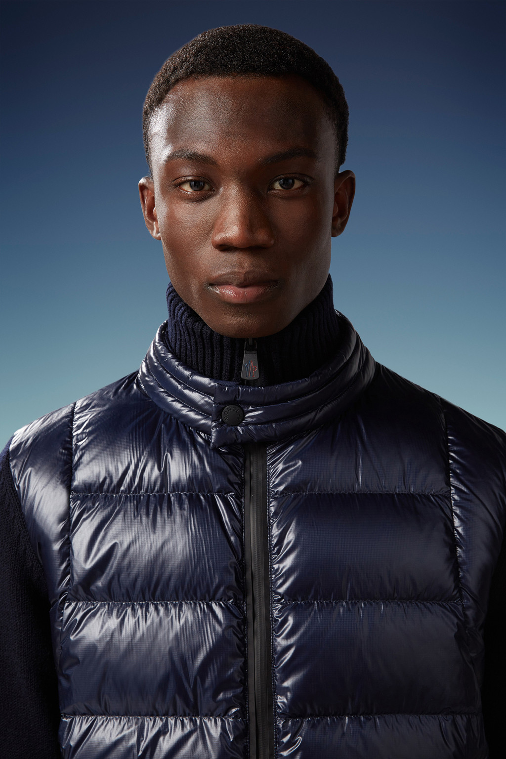 Padded Wool Zip-Up Cardigan