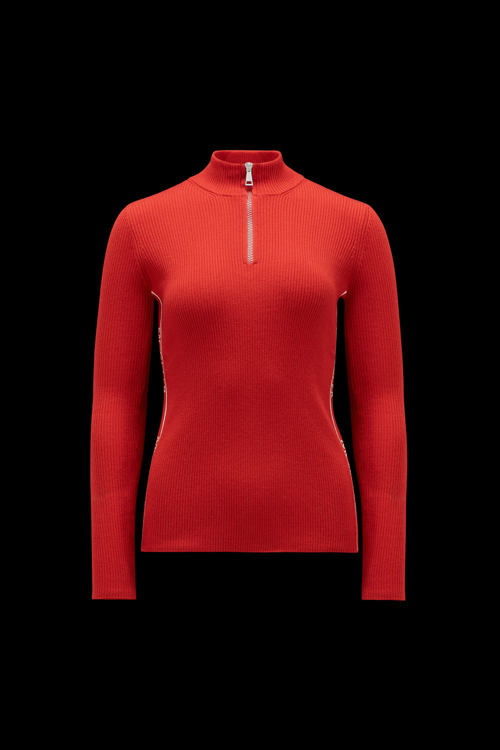 Wool Zip-Up Turtleneck Sweater