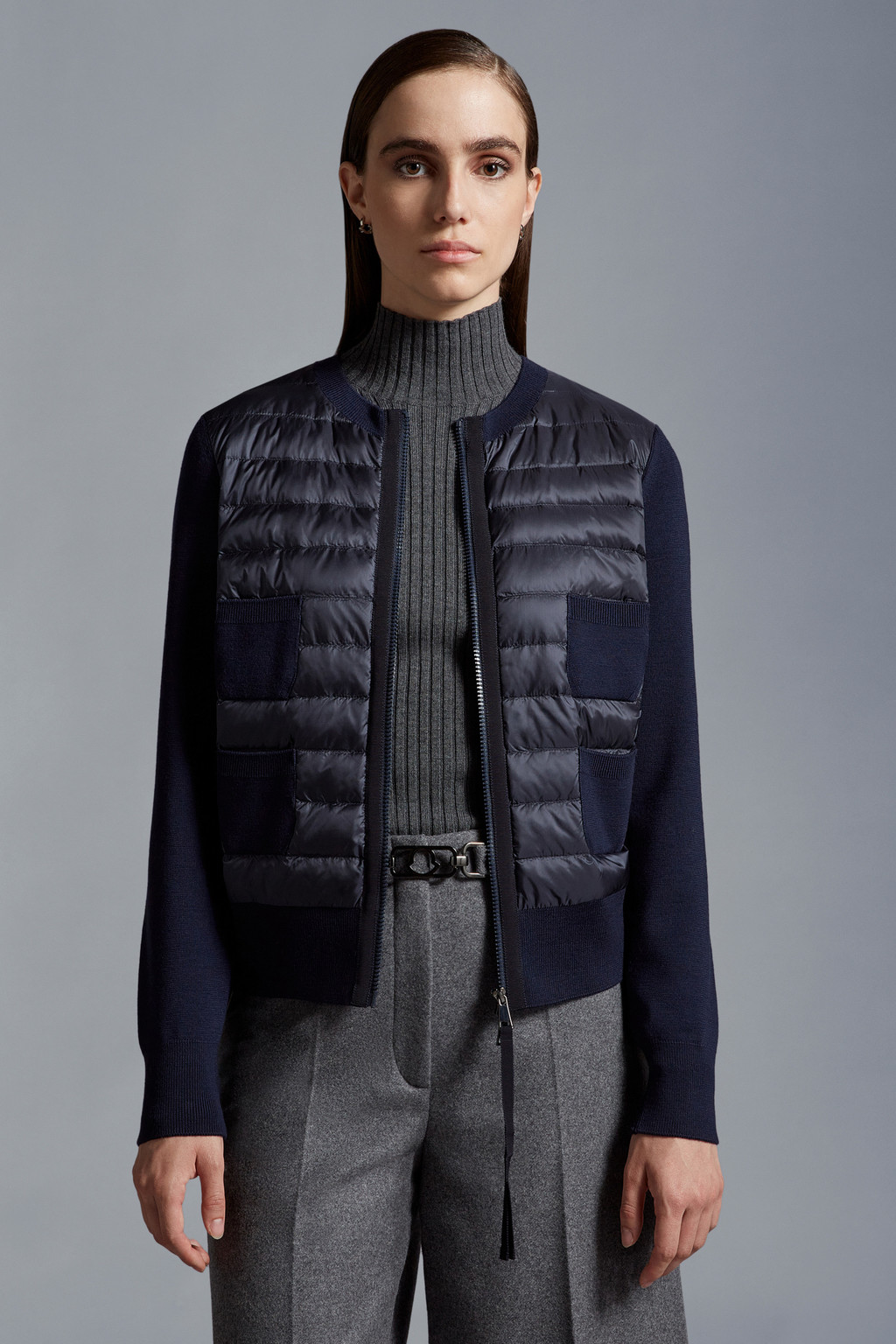 Padded Wool Cardigan