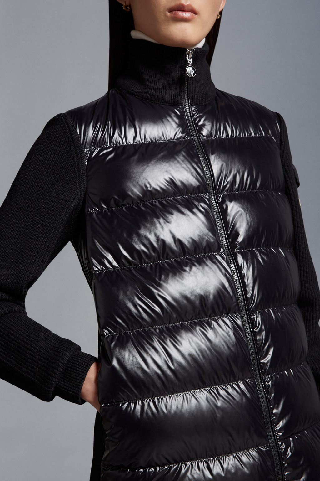 Padded Wool Cardigan