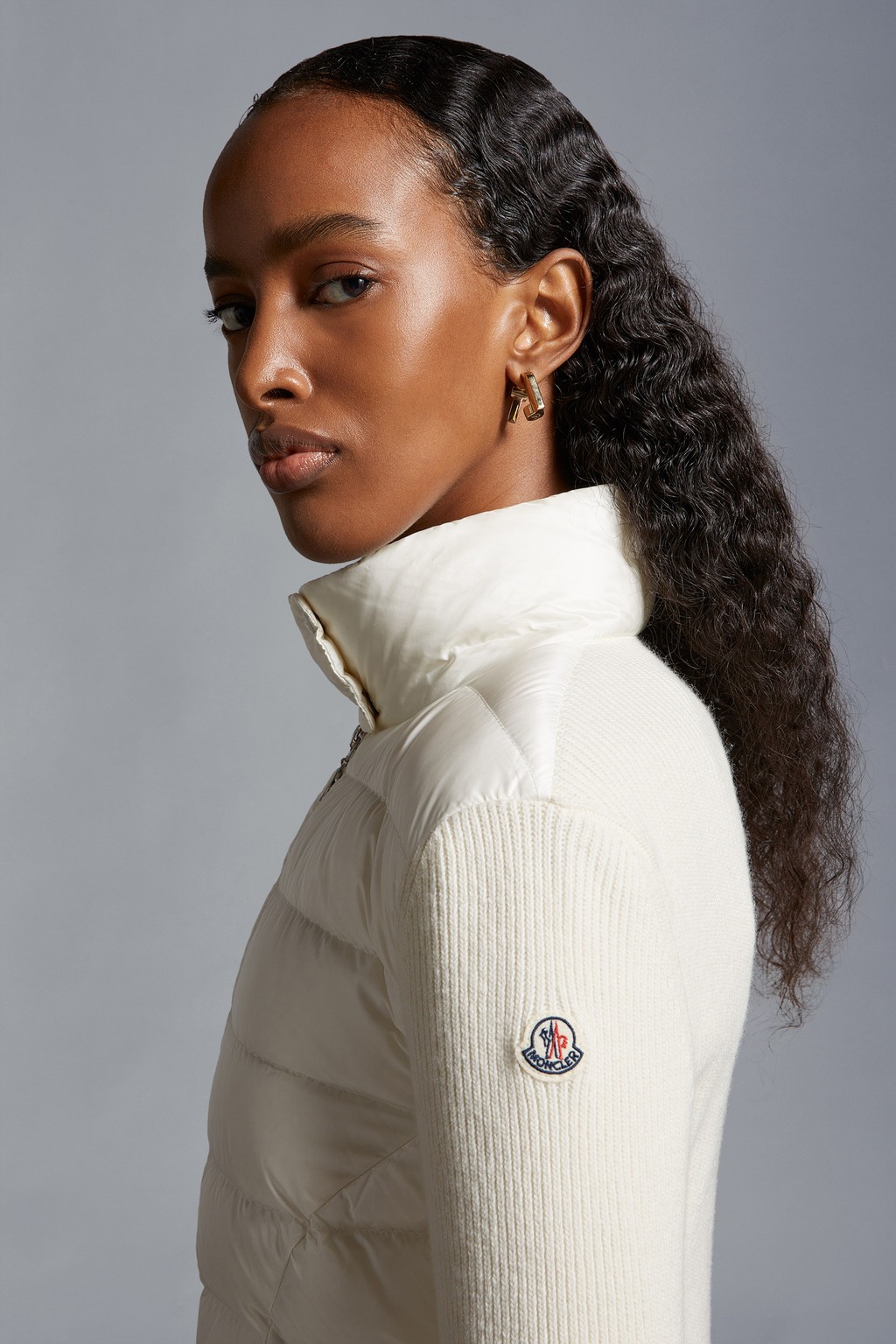 Padded Wool Cardigan