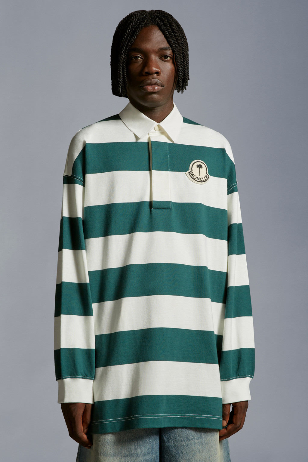 Striped Long Sleeve Polo Shirt