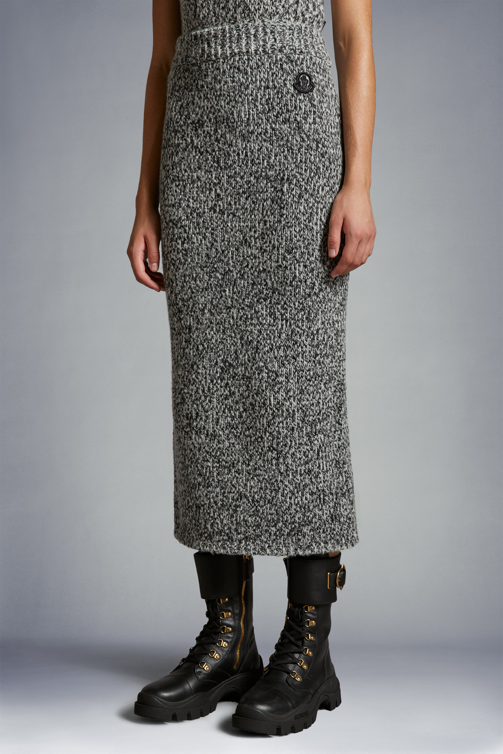 Mouliné Wool Pencil Skirt