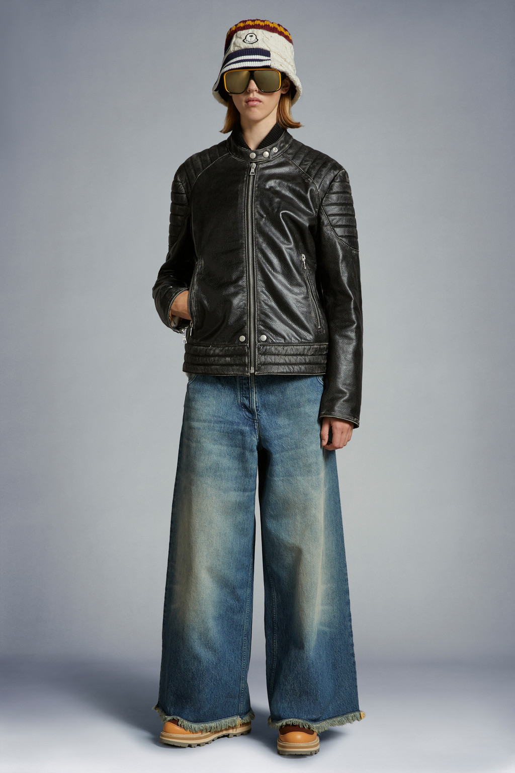 Vicsek Leather Down Jacket