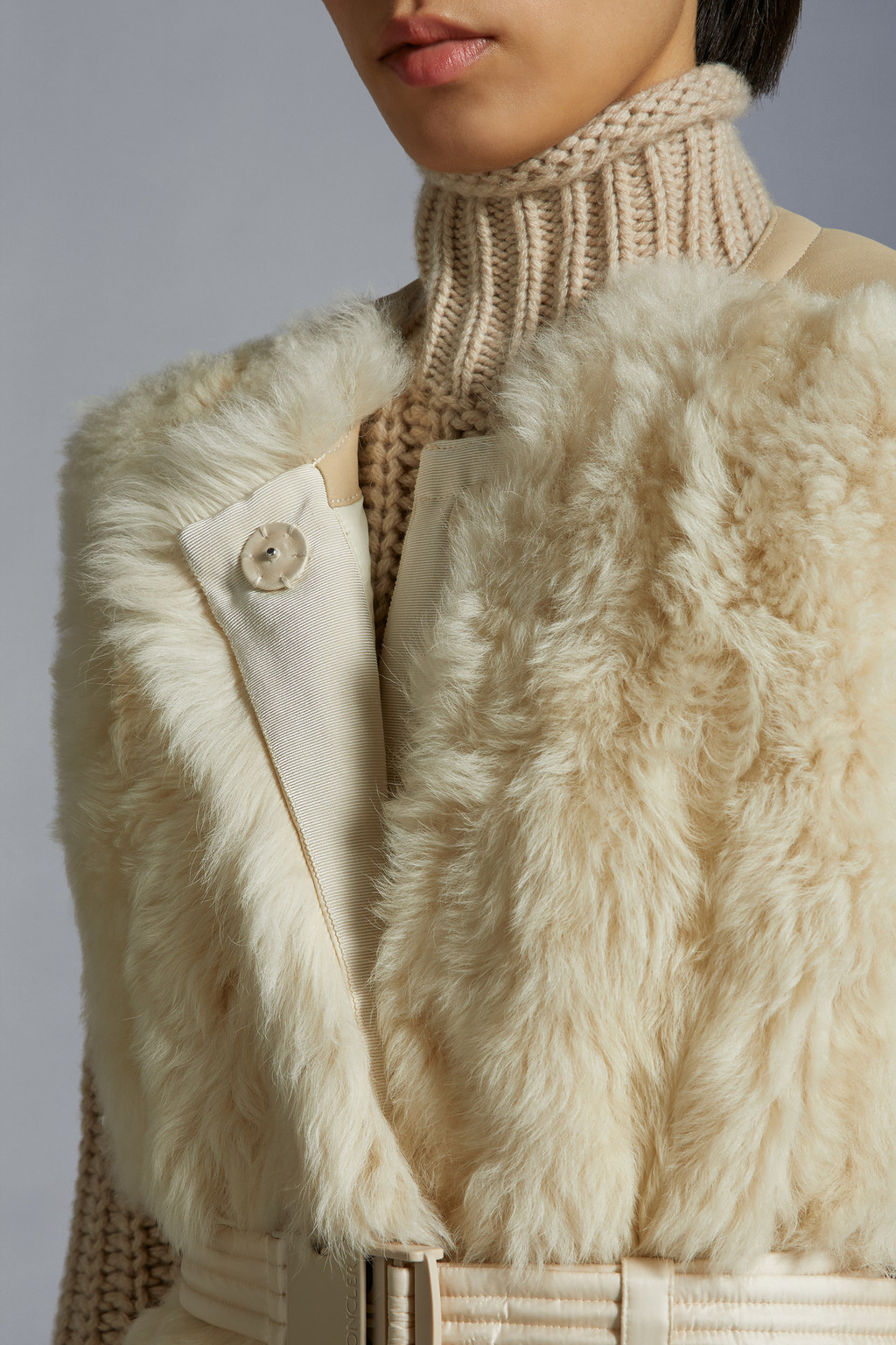 Coucou Shearling Long Down Vest