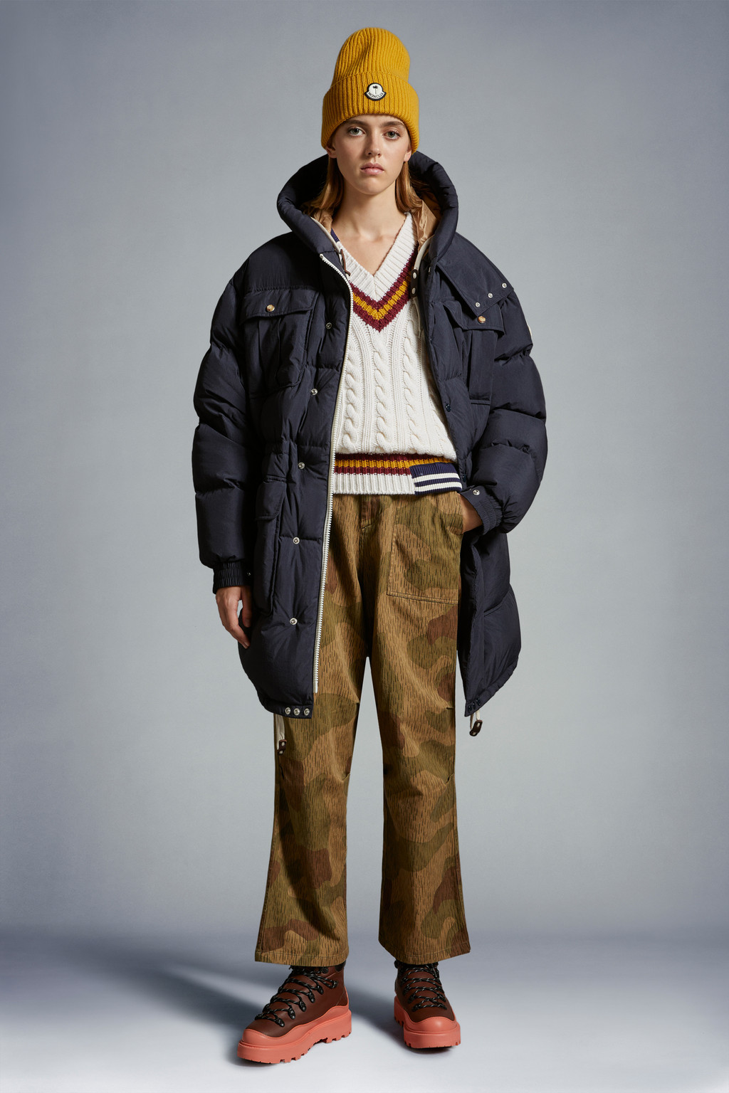 Pentaflake Long Down Jacket