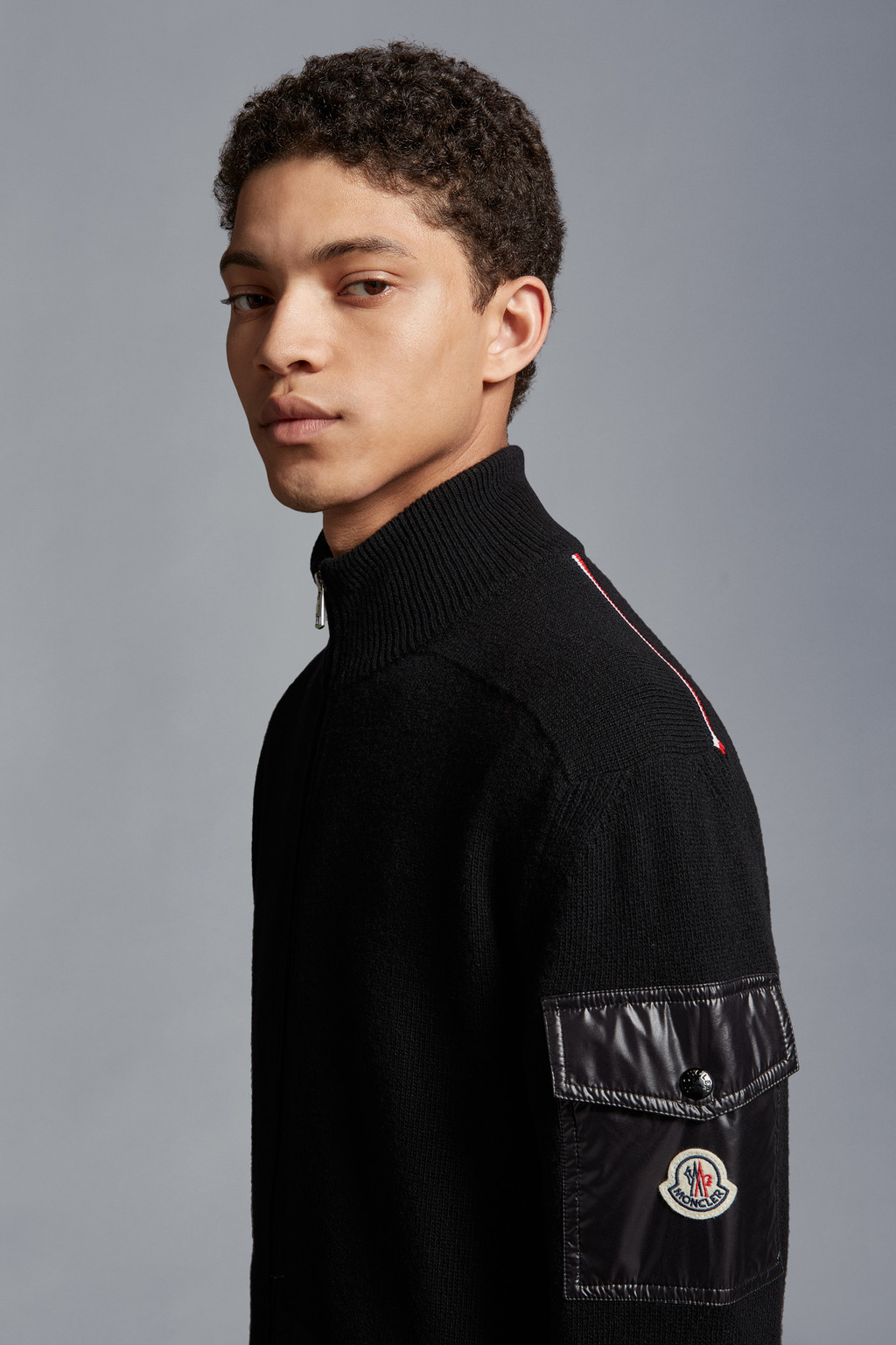 Zip-Up Wool Cardigan