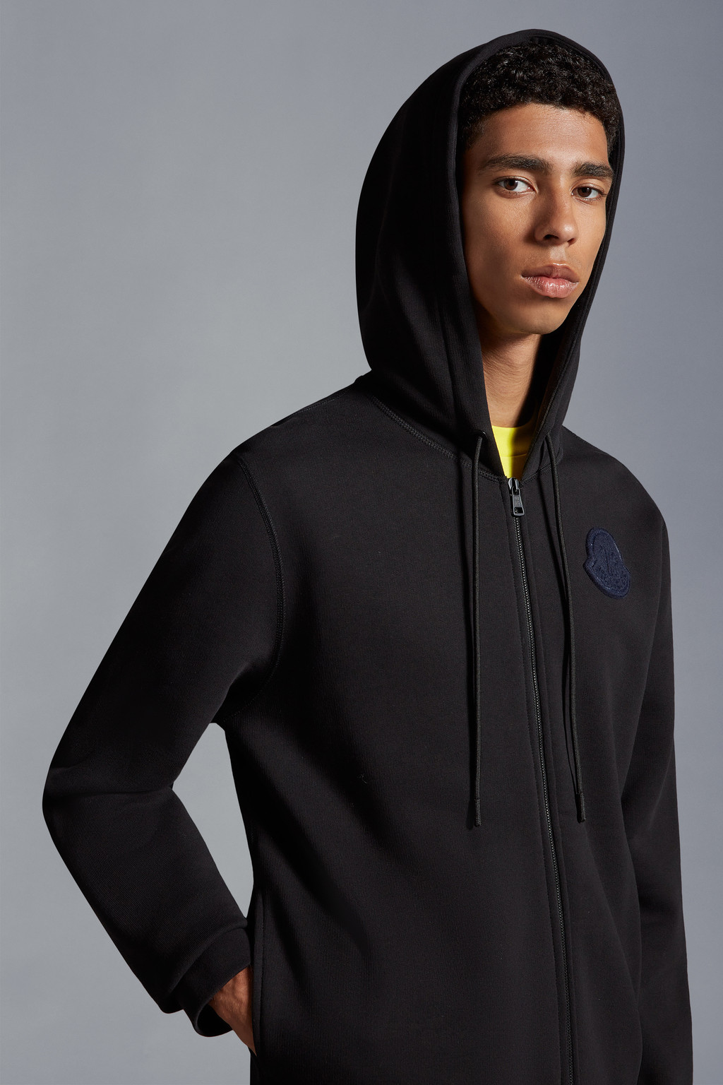 Logo Patch Zip-Up Hoodie