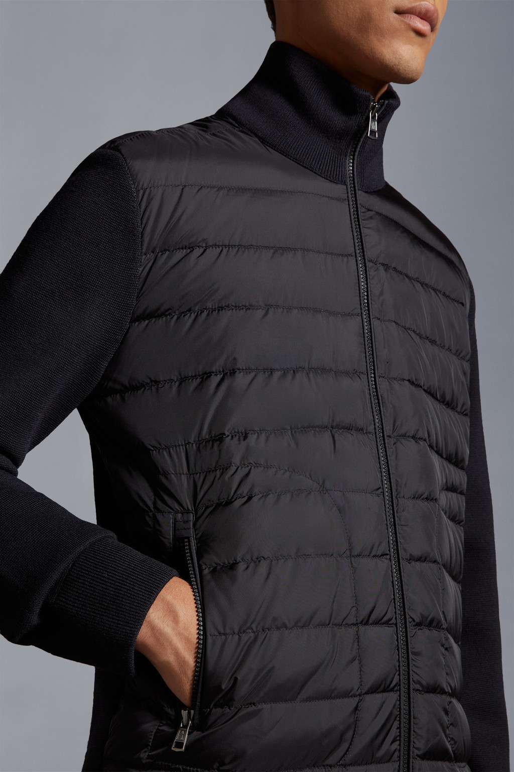 Padded Wool Cardigan