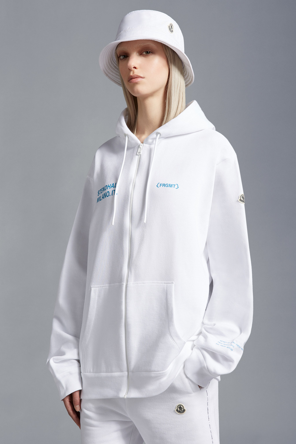 Logo Motif Zip-Up Hoodie