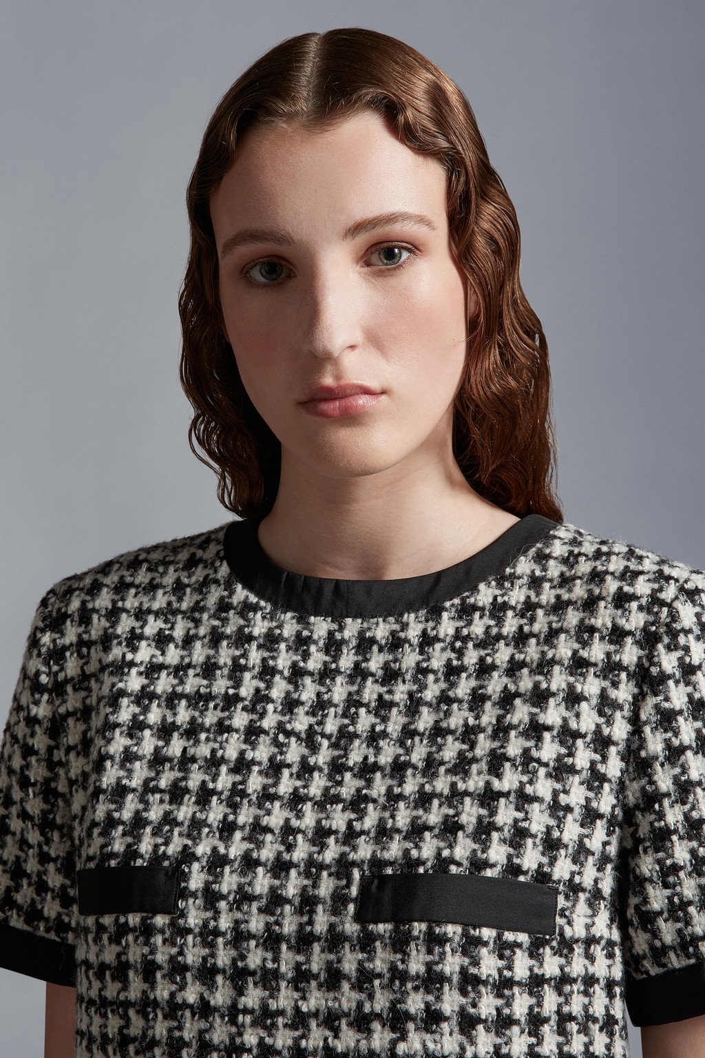 Houndstooth Bouclé Dress