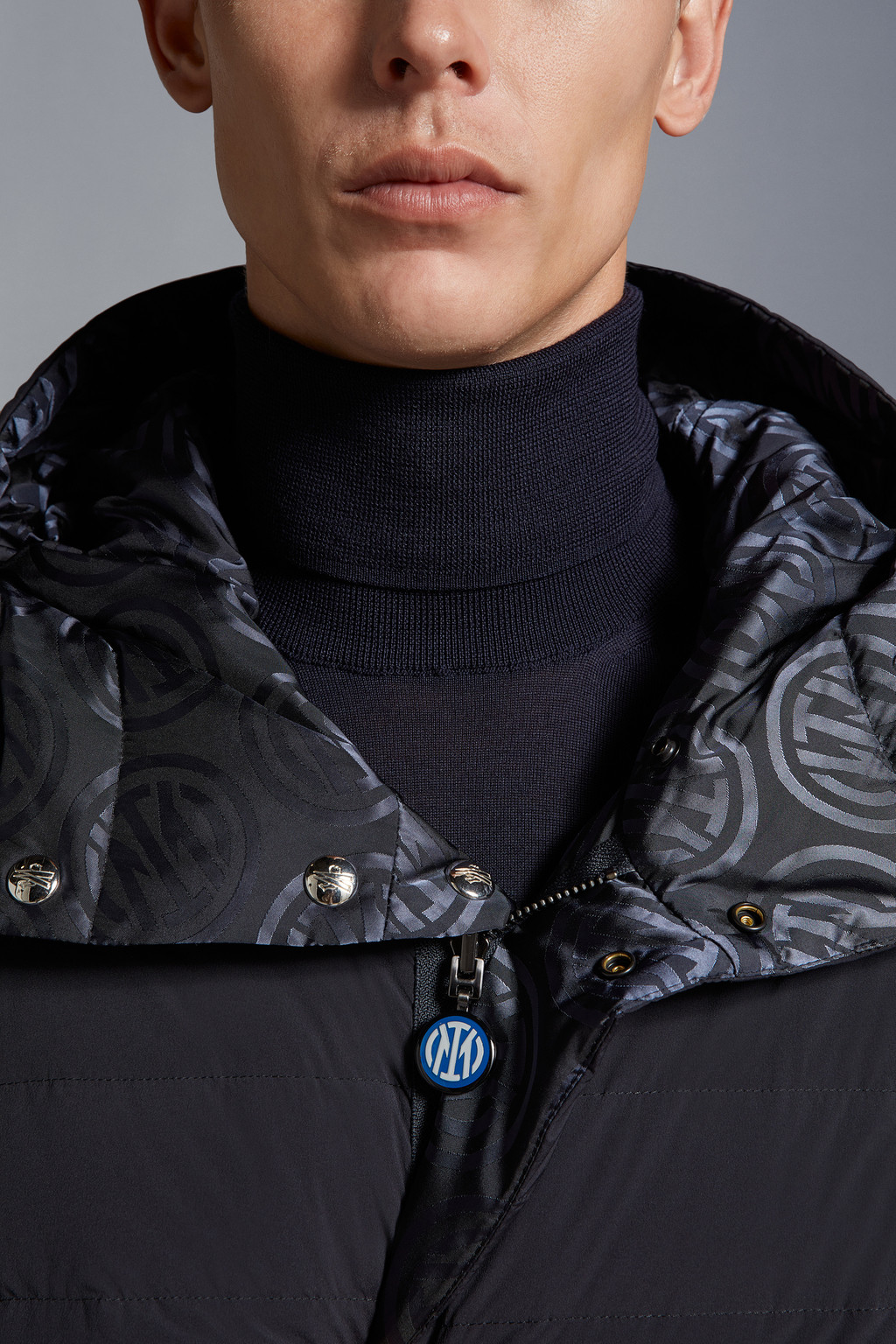 Inter x Moncler Long Down Jacket
