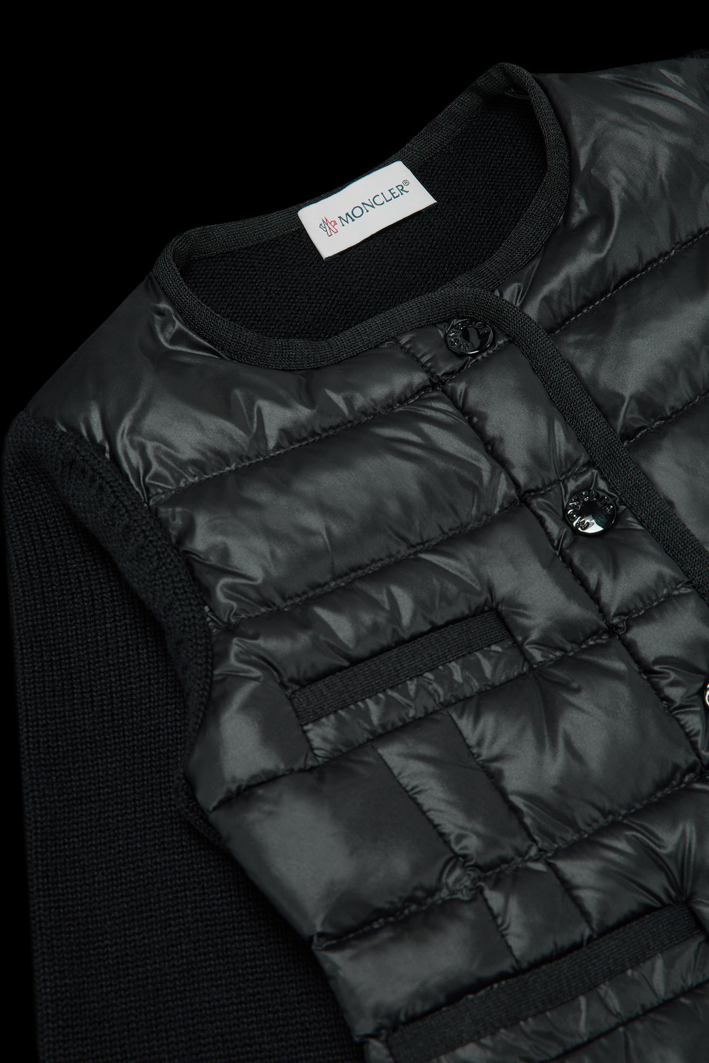 Padded Wool Cardigan