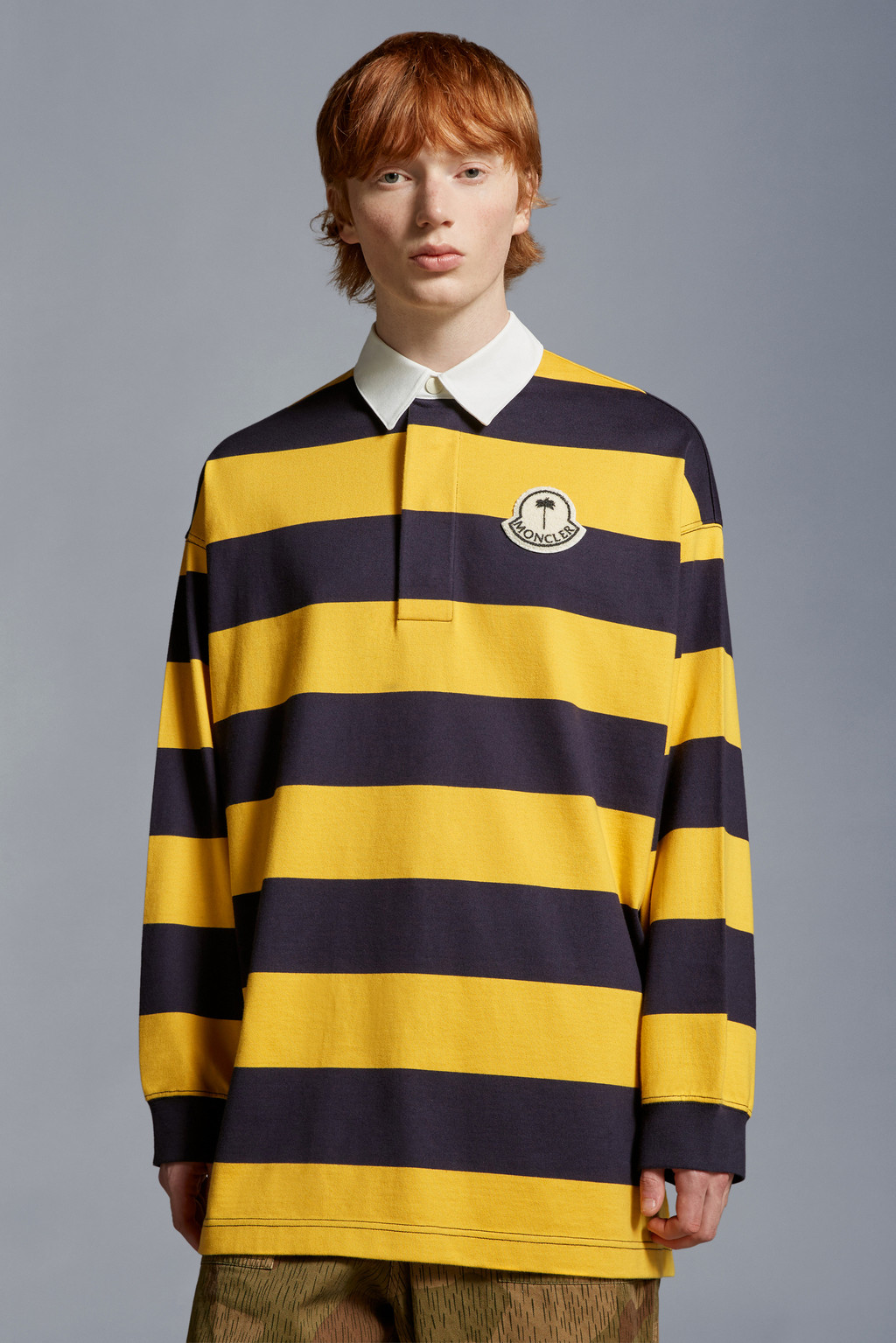 Striped Long Sleeve Polo Shirt