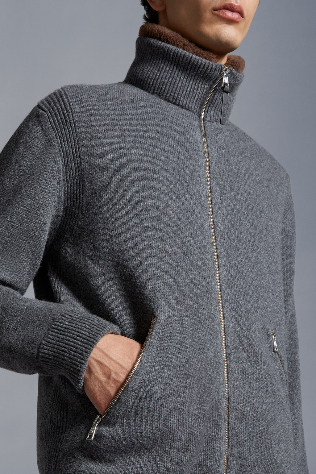 Padded Wool Cardigan