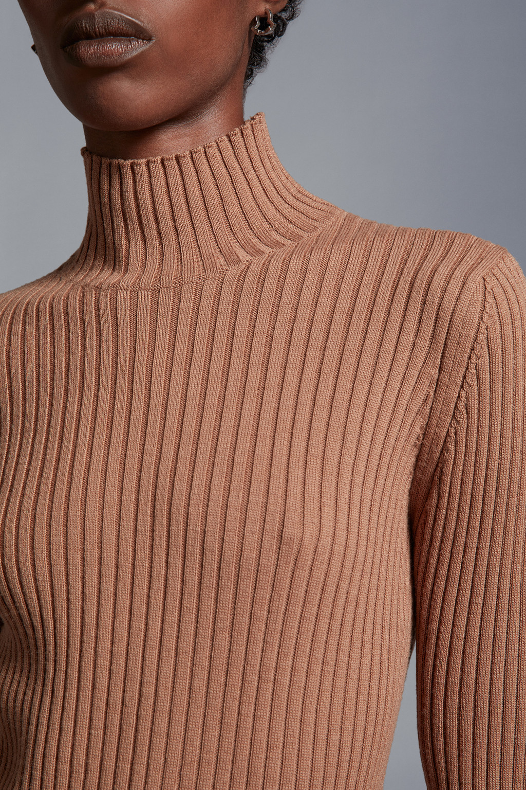 Wool Blend Turtleneck Sweater