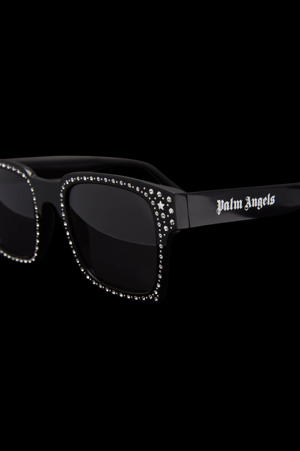 Crystal-Encrusted Squared Sunglasses