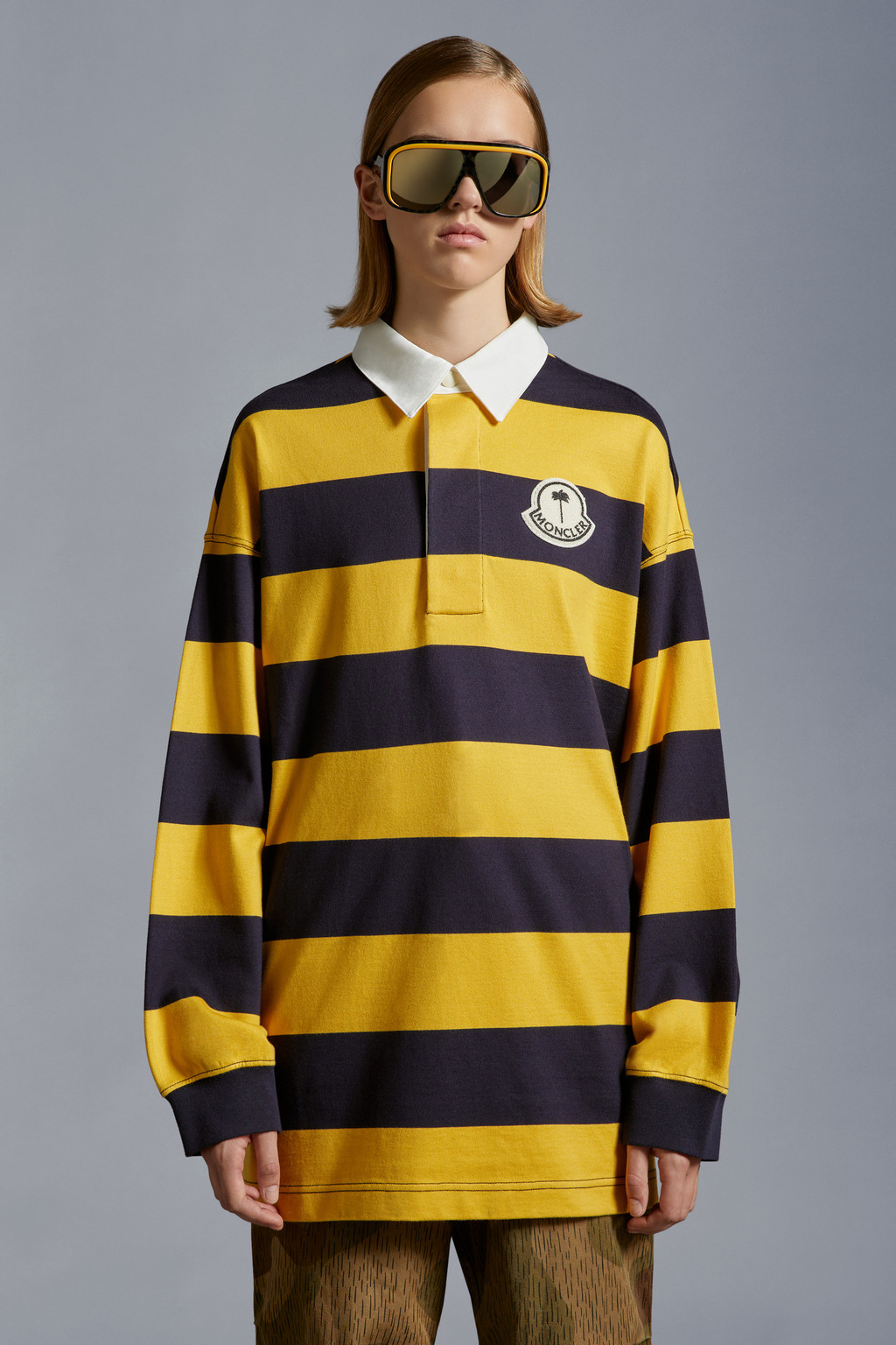 Striped Long Sleeve Polo Shirt