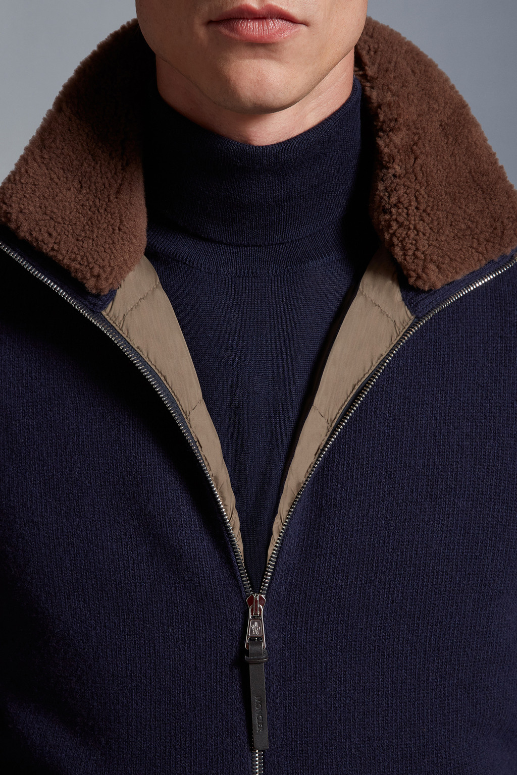 Padded Wool Cardigan