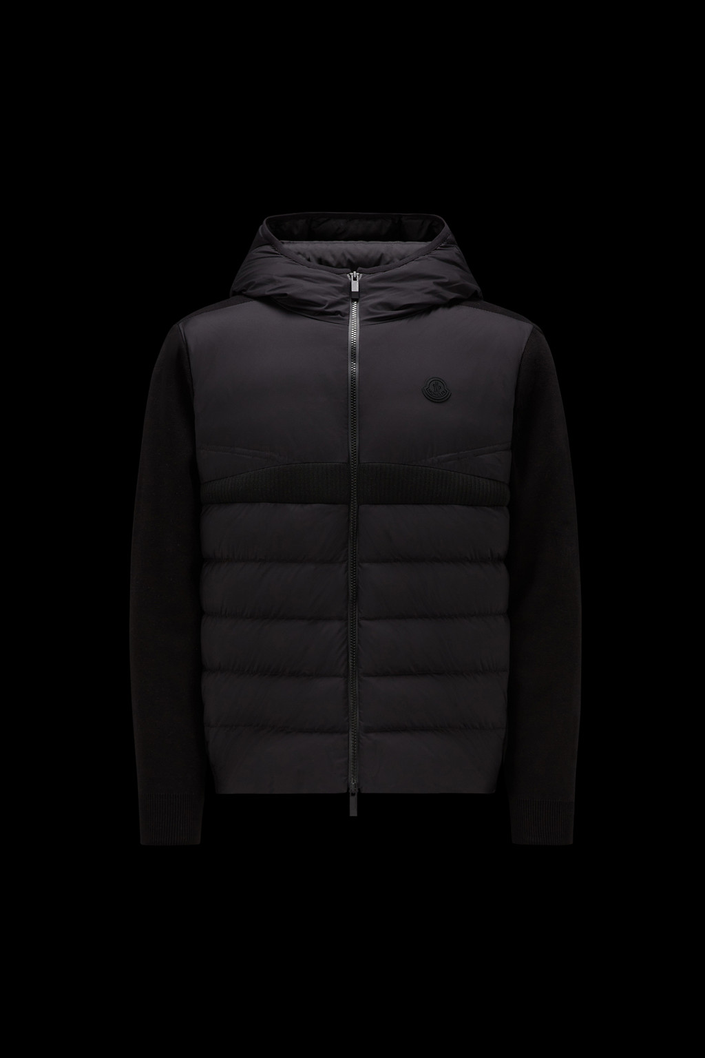 Padded Cotton Zip-Up Hoodie