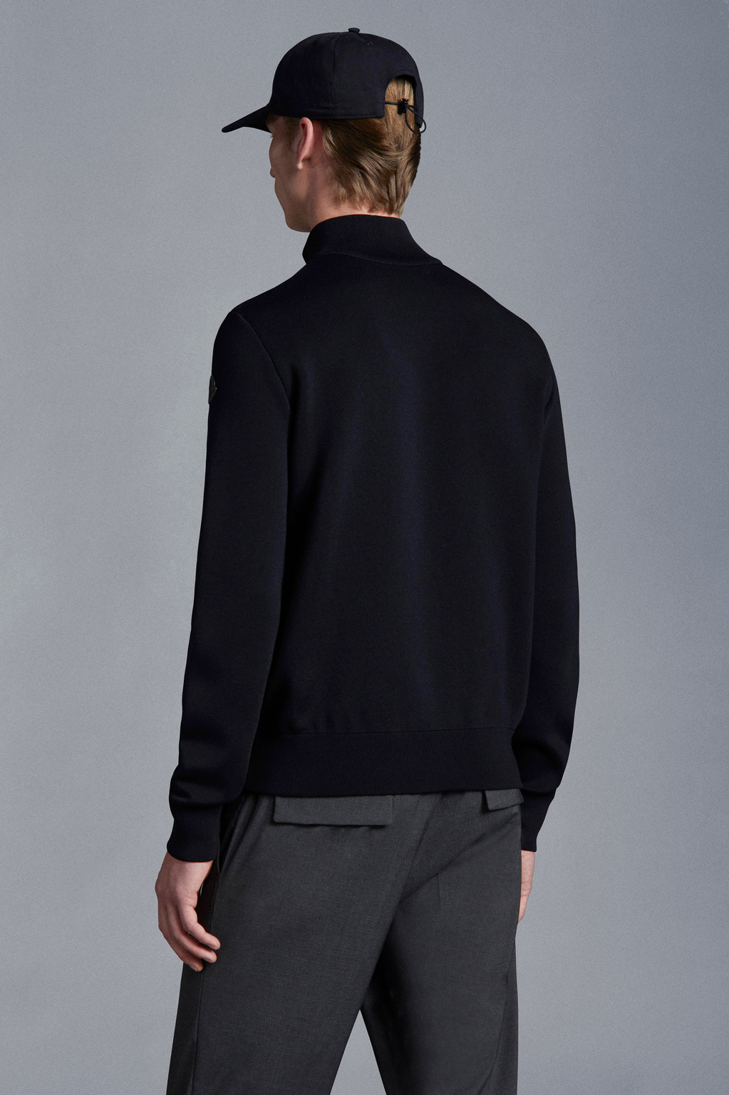 Padded Cotton Zip-Up Cardigan