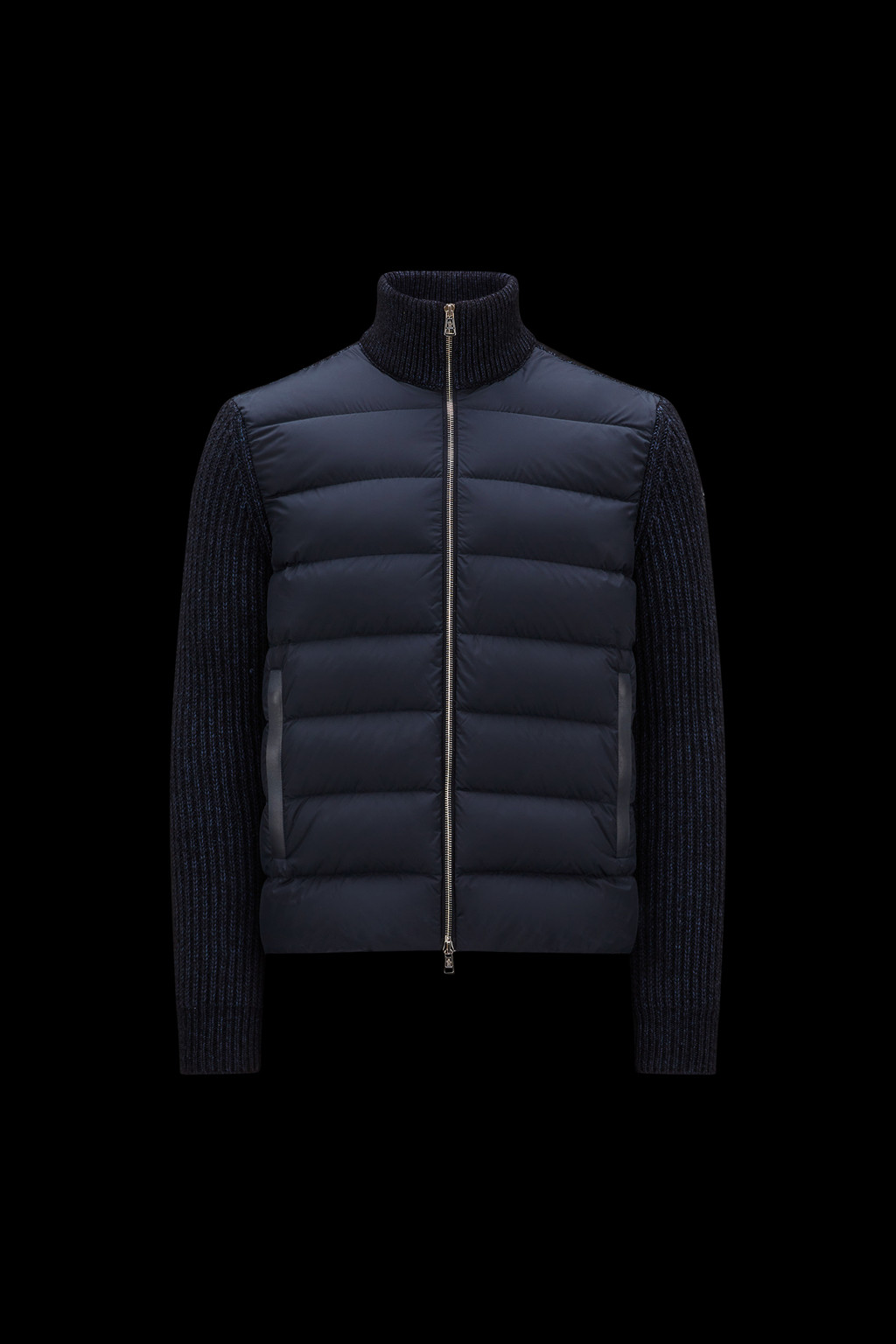 Padded Wool Blend Cardigan