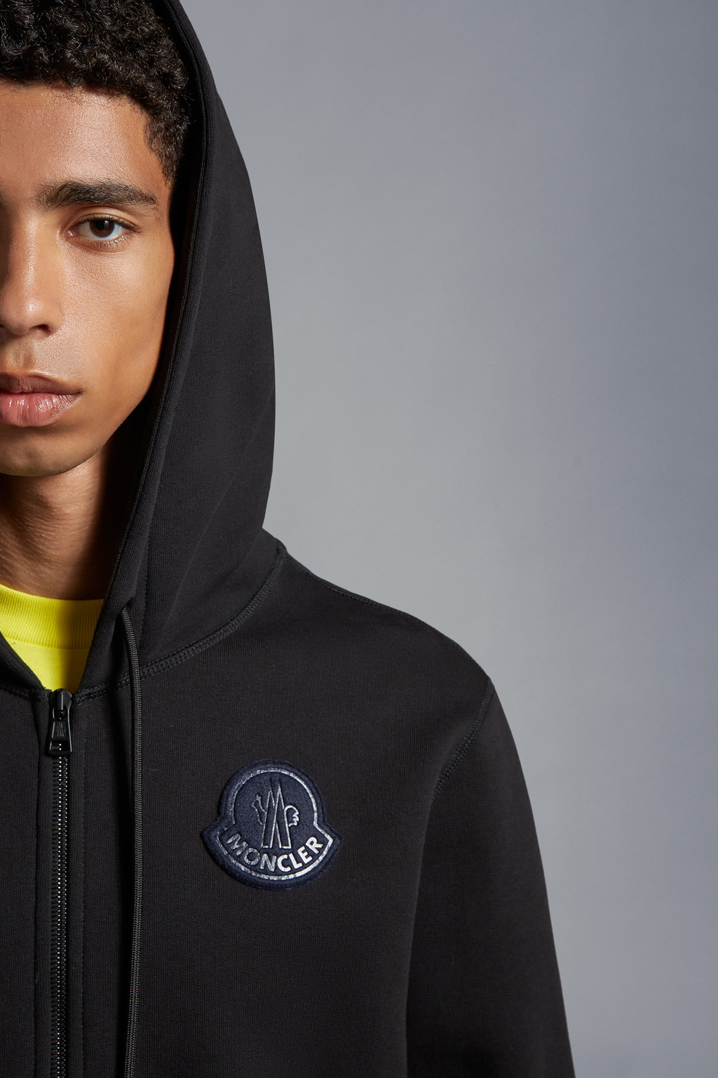 Logo Patch Zip-Up Hoodie