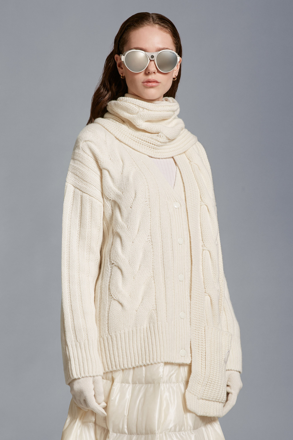 Cable Knit Cashmere Cardigan