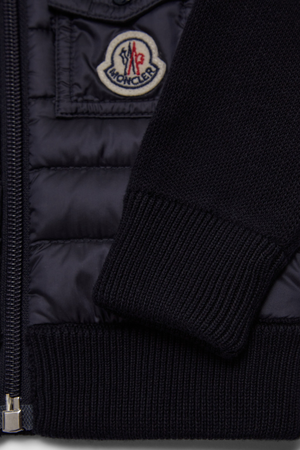 Padded Zip-Up Cotton Hoodie